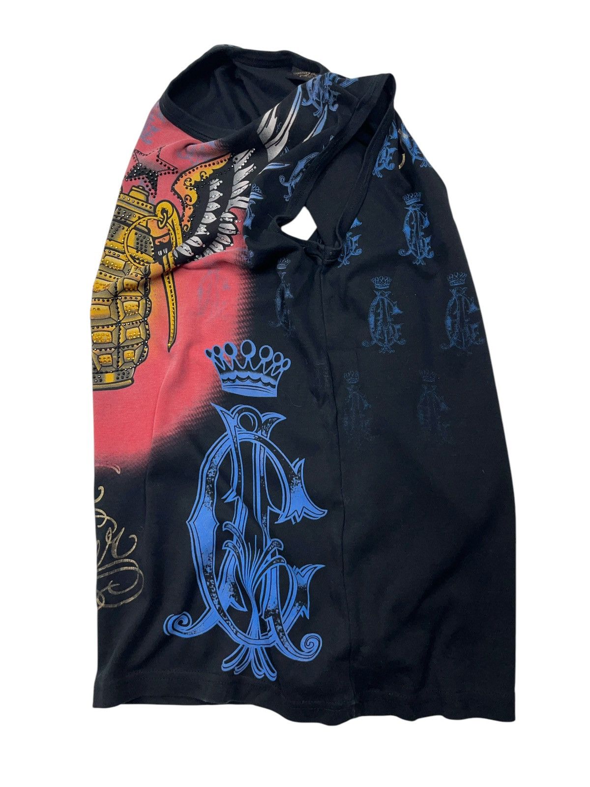 Christian Audigier Vintage y2k Christian Audigier Grenade Studded Tank Top Tee Size US L / EU 52-54 / 3 - 3 Thumbnail