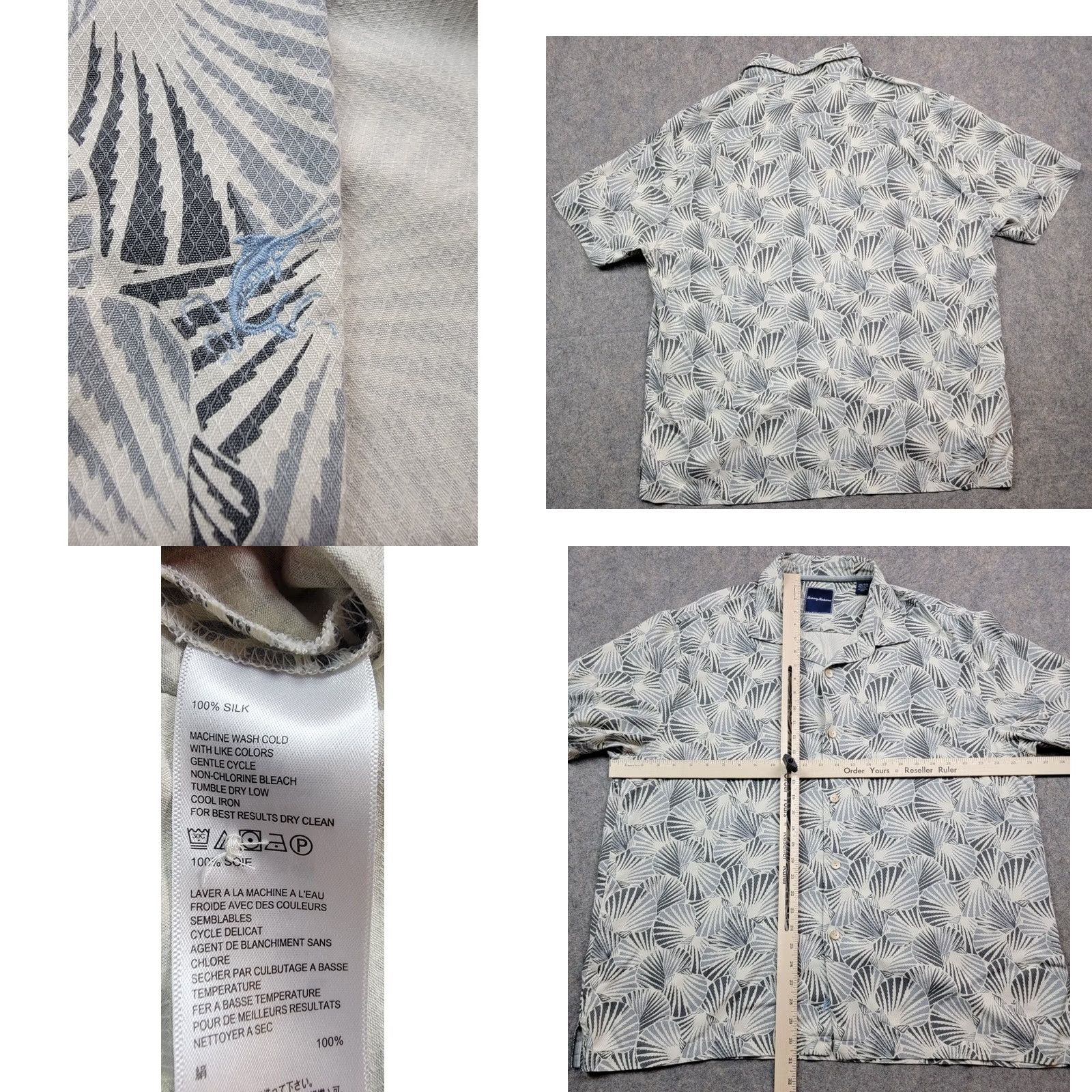 Tommy Bahama Tommy Bahama Shirt Mens 2XL Silk All Over Seashell Print Short Sleeve Button-Up Casual Beach Print 2XL Mens Silk Shirt Size US XXL / EU 58 / 5 - 8 Thumbnail