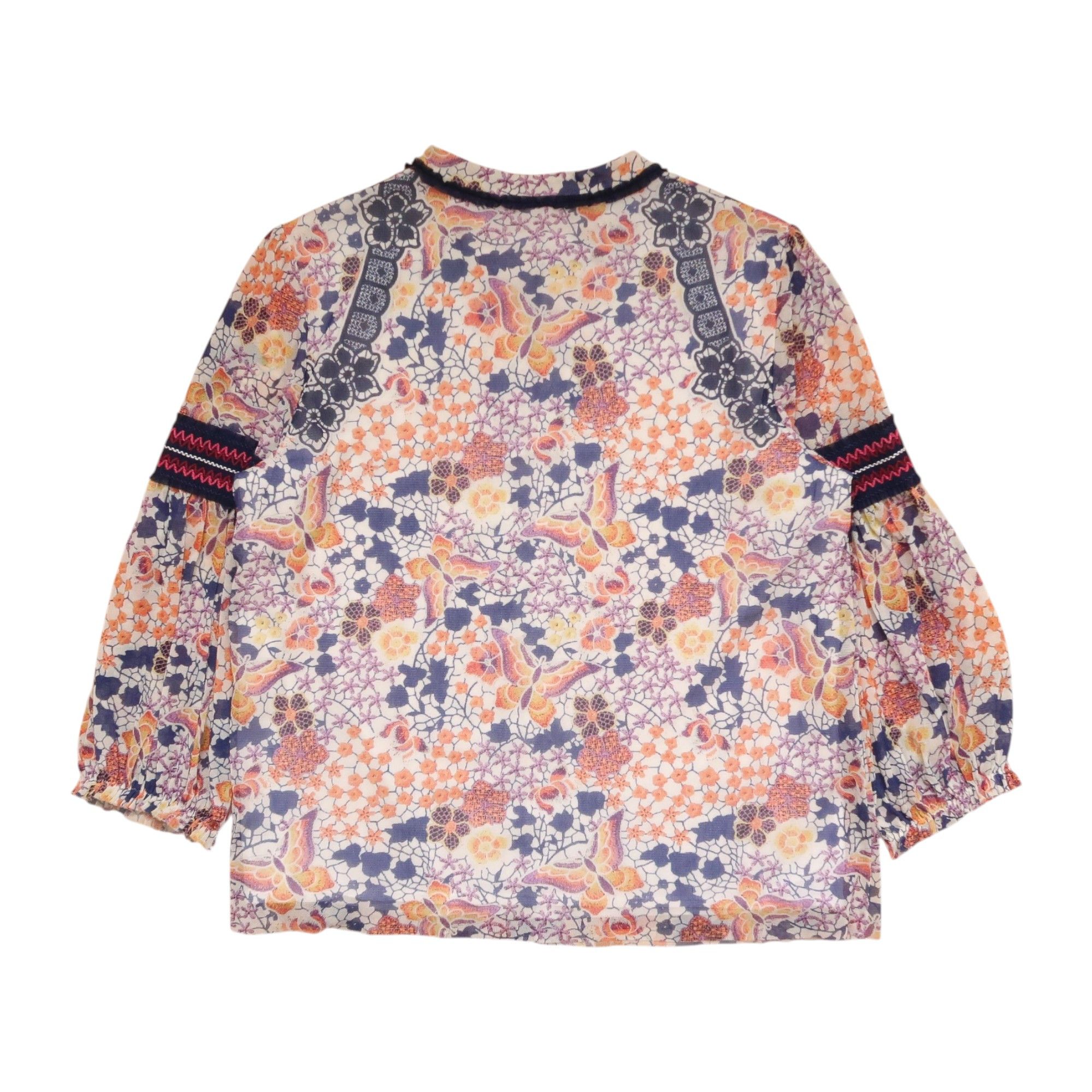 Vivienne Tam S/S 99 Butterfly Buddha Floral Mesh Long Sleeve Size M / US 6-8 / IT 42-44 - 2 Thumbnail