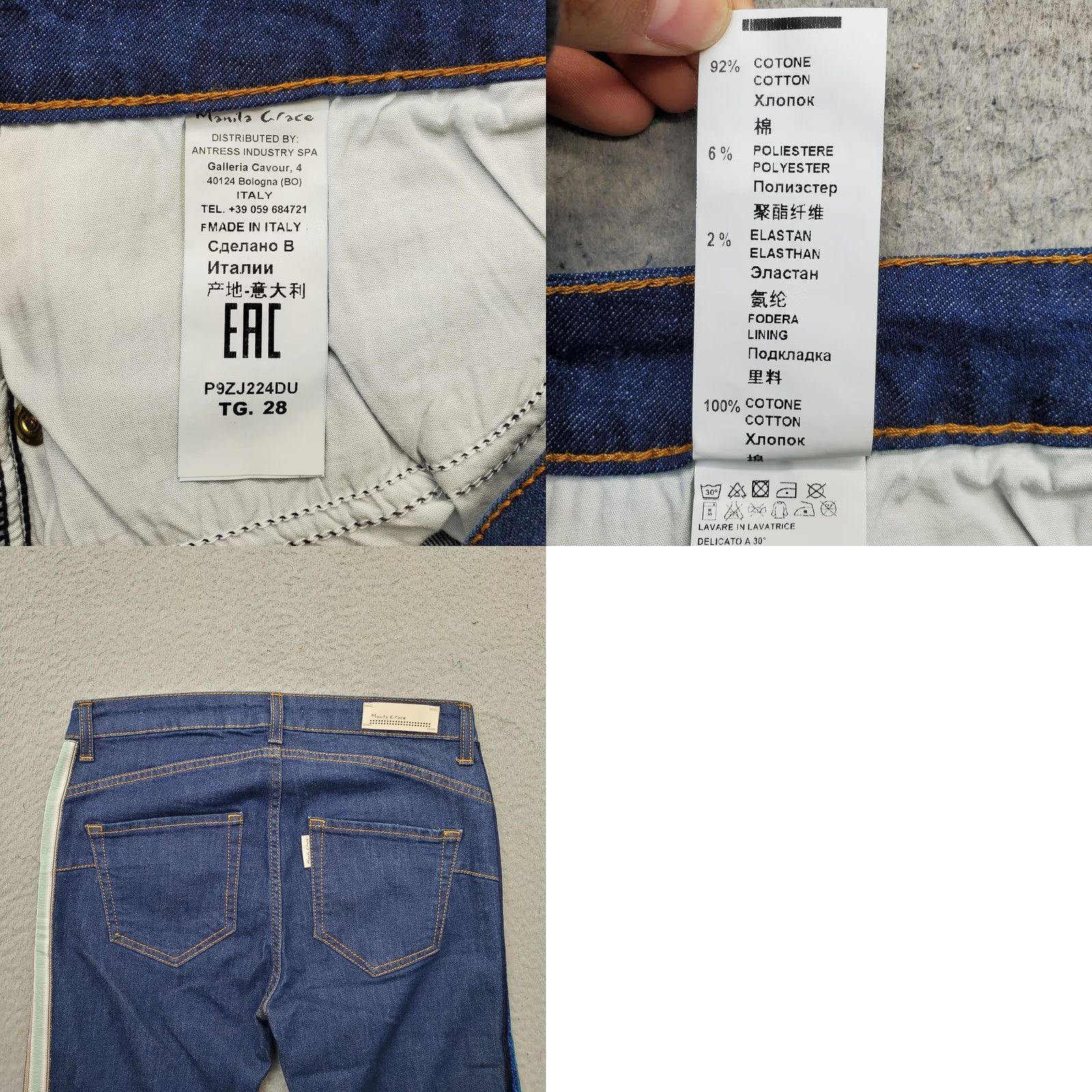 Vintage Manila Grace Womens Jeans 28 Blue Denim Westway Raw Step Leg 5-Pocket Design Regular Inseam 29.25" Distressed? No NWT No N/A Size 28" / US 6 / IT 42 - 8 Thumbnail