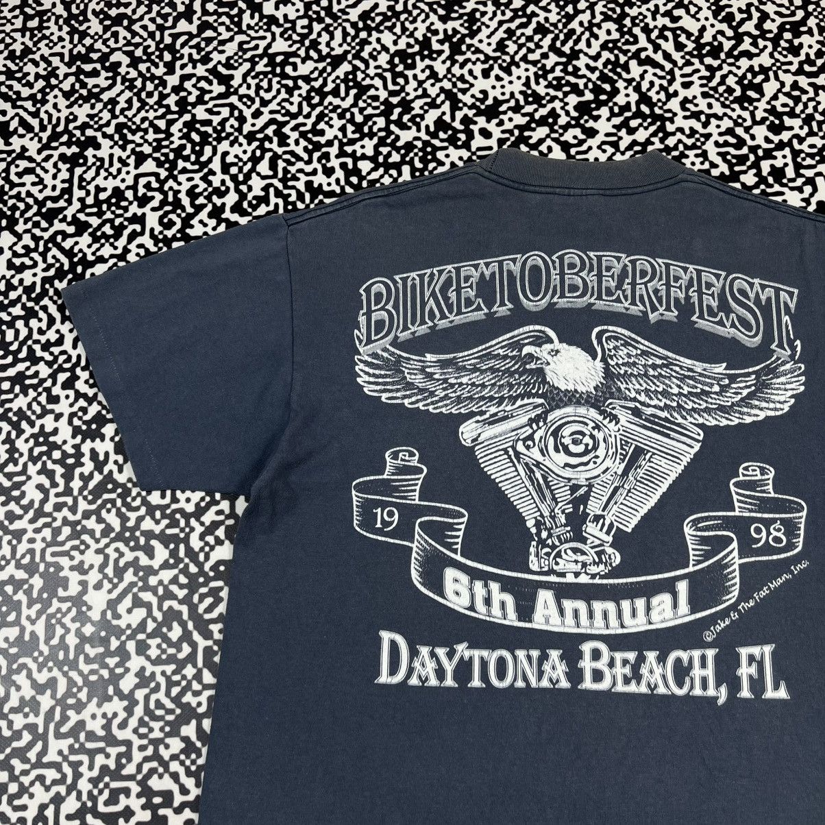 Harley Davidson Vintage 1998 Biketoberfest Harley Single Stitch Faded Tshirt Size US L / EU 52-54 / 3 - 9 Thumbnail