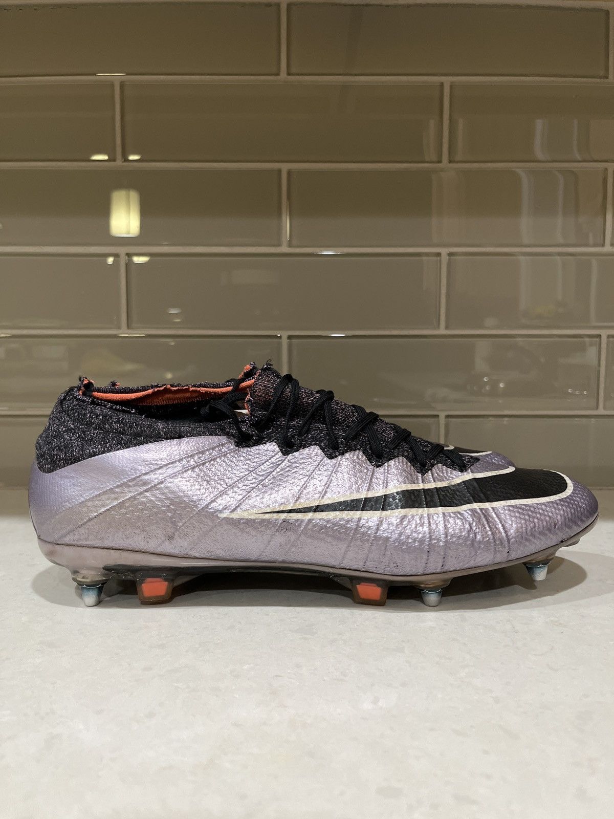 image of Nike Mercurial Superfly Iv Sg Pro Shoes in Chrome, Men's (Size 13)