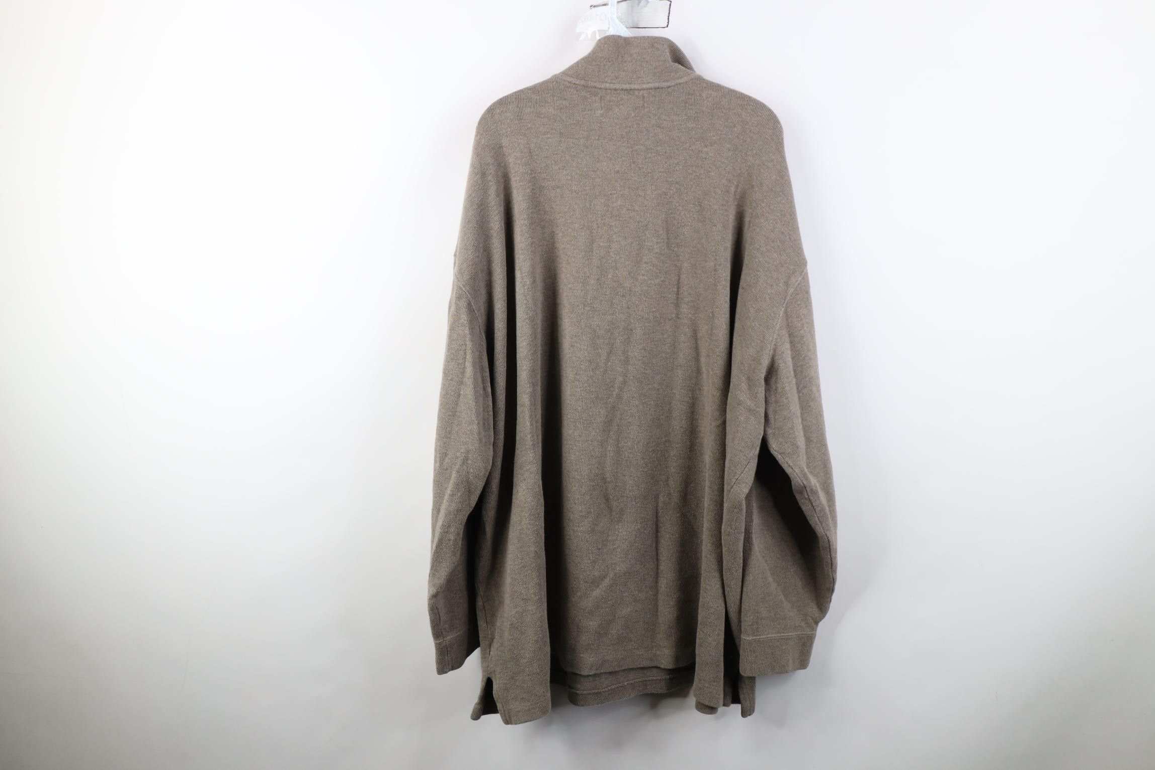 Polo Ralph Lauren Vintage 90s Ralph Lauren Ribbed Knit 1/4 Zip Sweater Beige Size US XXL / EU 58 / 5 - 8 Thumbnail