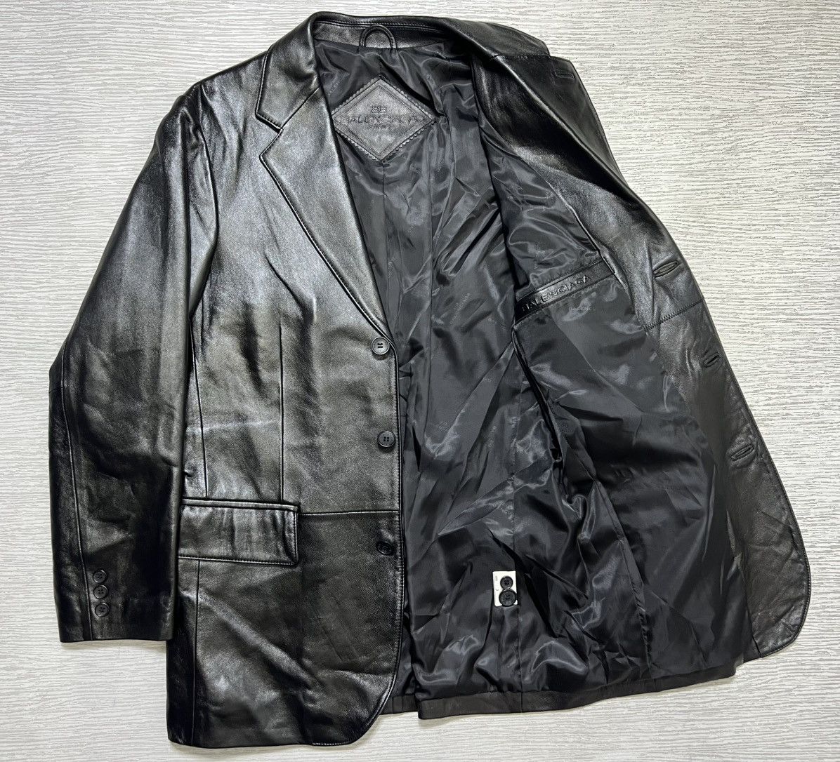 Balenciaga Balenciaga - Vintage - 1997 - Leather Blazer Size US L / EU 52-54 / 3 - 2 Thumbnail