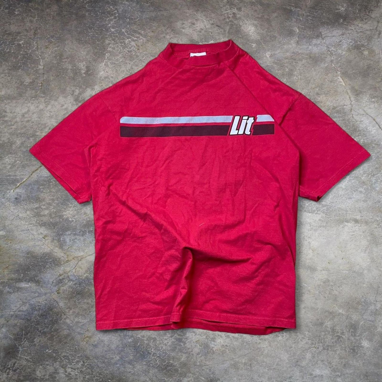 Nike 90s red Nike parody shirt “lit” size L Size US L / EU 52-54 / 3 - 1 Thumbnail