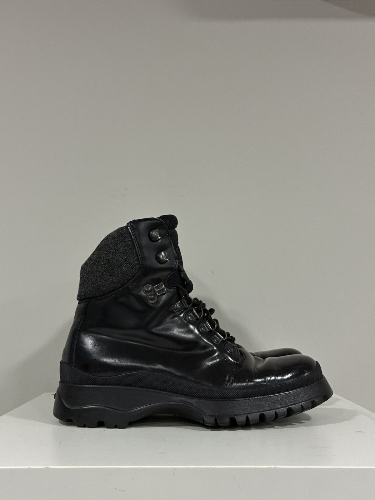 Prada Leather Hiking Boot size 6 USA 8 EU 41 Size US 8 / EU 41 - 13 Thumbnail