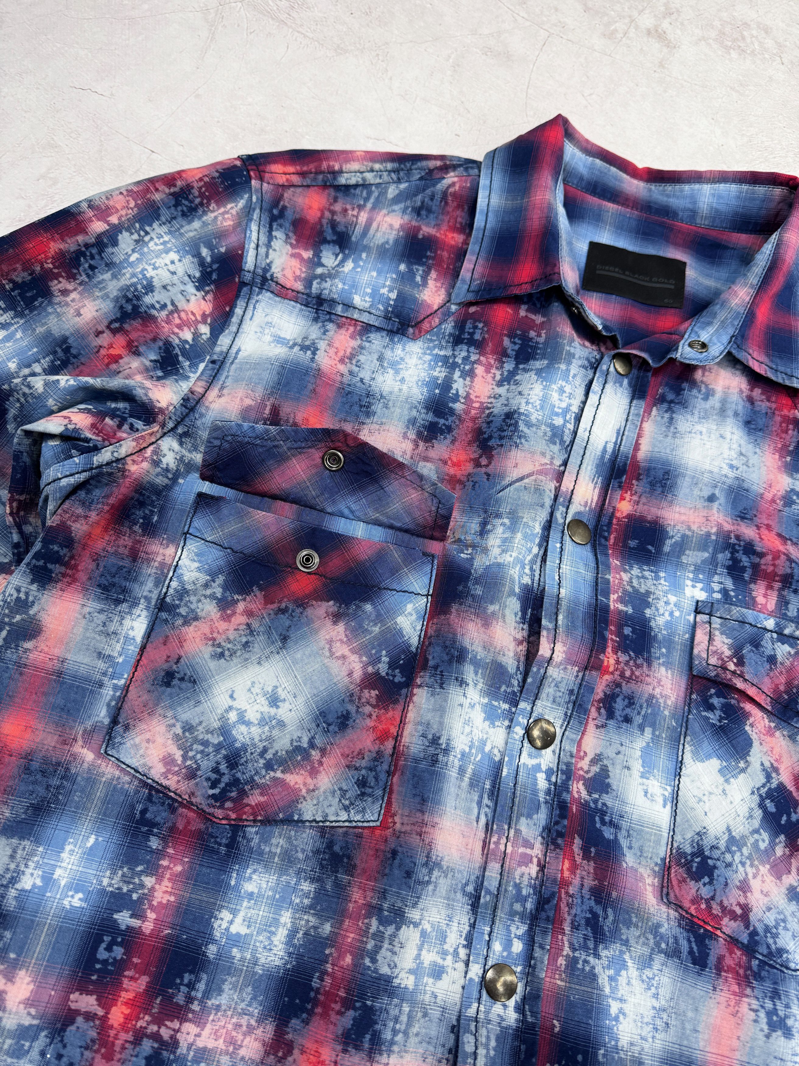 Diesel × Diesel Black Gold Diesel Black Gold Shirt Western Snap Checkered Designed Size US L / EU 52-54 / 3 - 7 Thumbnail