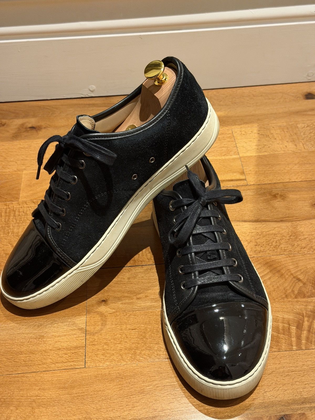 Lanvin Lanvin DBB1 Black Suede and Patent Leather Size US 10 / EU 43 - 3 Thumbnail