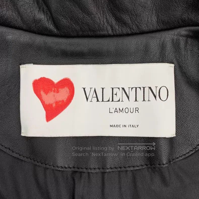 Valentino Valentino Black love print sheepskin jacket Size L / US 10 / IT 46 - 5 Thumbnail