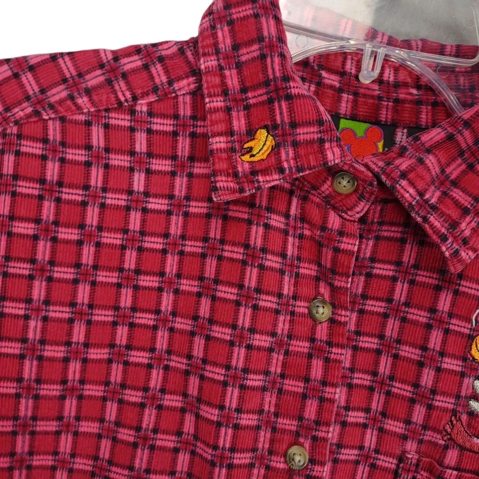 Disney Vintage Disney Women's M Mickey Mouse Fall Corduroy Shirt Size M / US 6-8 / IT 42-44 - 3 Thumbnail