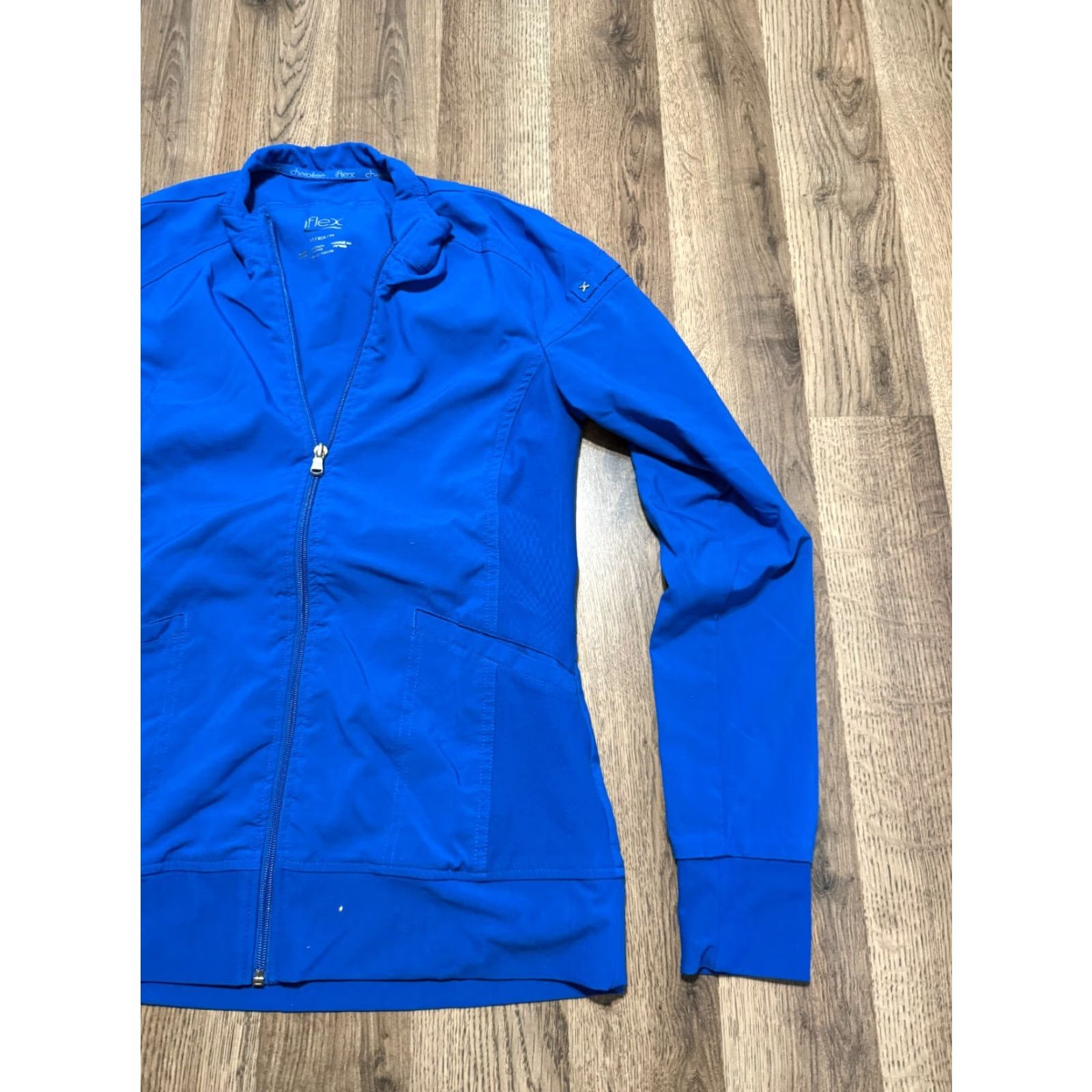 Vintage iflex Shirt Womens XS Blue Long Sleeve Full Zip Activewear Casual Modern Size XS / US 0-2 / IT 36-38 - 4 Thumbnail