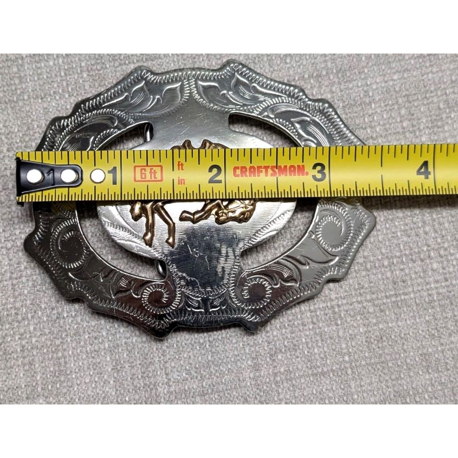 Vintage VINTAGE Miller belt buckle Nickel Silver western Rodeo cowboy horse belt Buckle Mens Nickel Silver Miller Western Size ONE SIZE - 6 Thumbnail