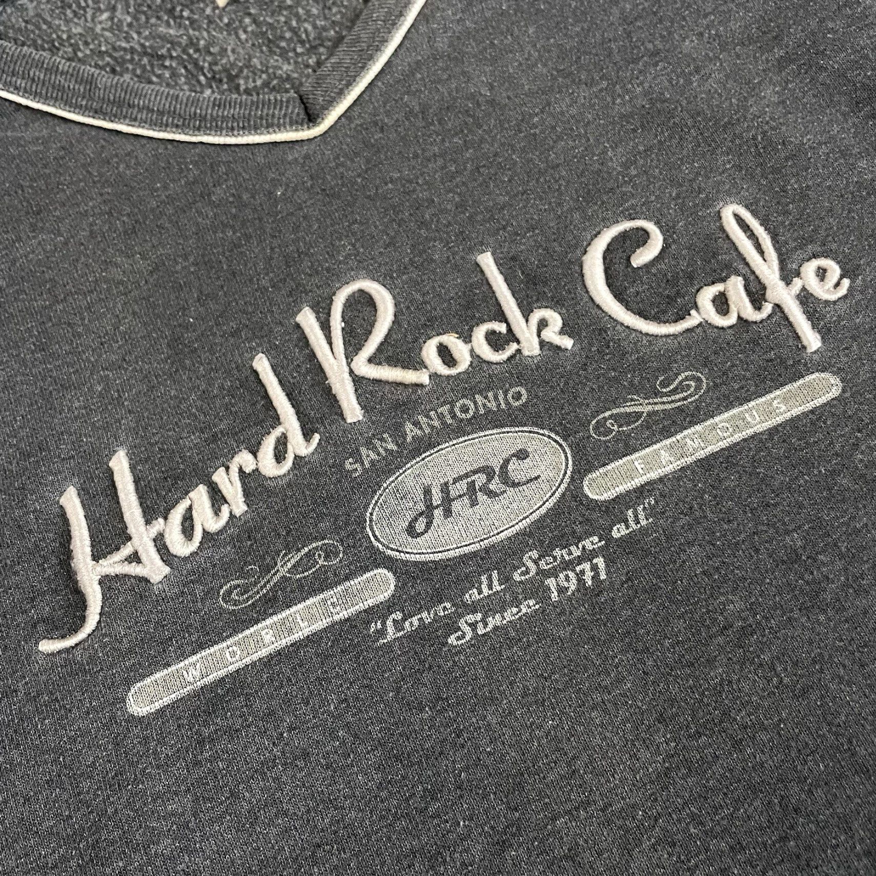 Hard Rock Cafe VINTAGE Hard Rock Cafe Sweatshirt Womens S Gray Cropped V Neck Pullover S Size S / US 4 / IT 40 - 3 Thumbnail