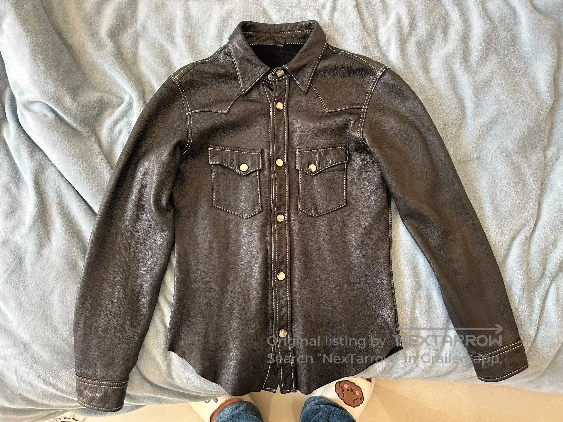 Soft Leather Western Style Shirt.