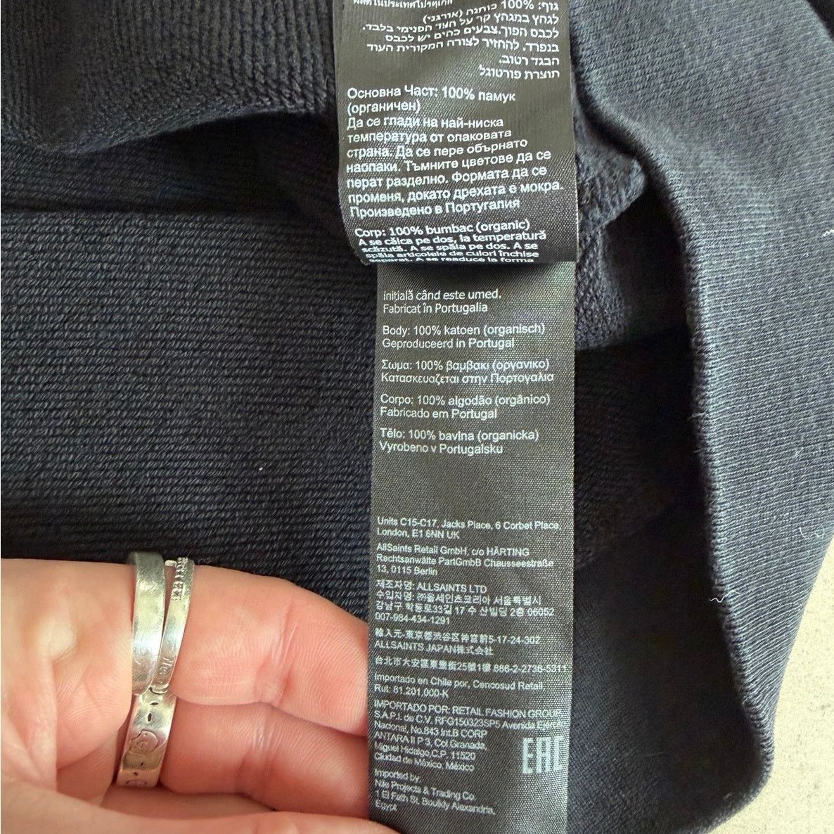 Allsaints AllSaints Black Hoodie XL Logo Tokyo London Pullover Size US XL / EU 56 / 4 - 10 Thumbnail