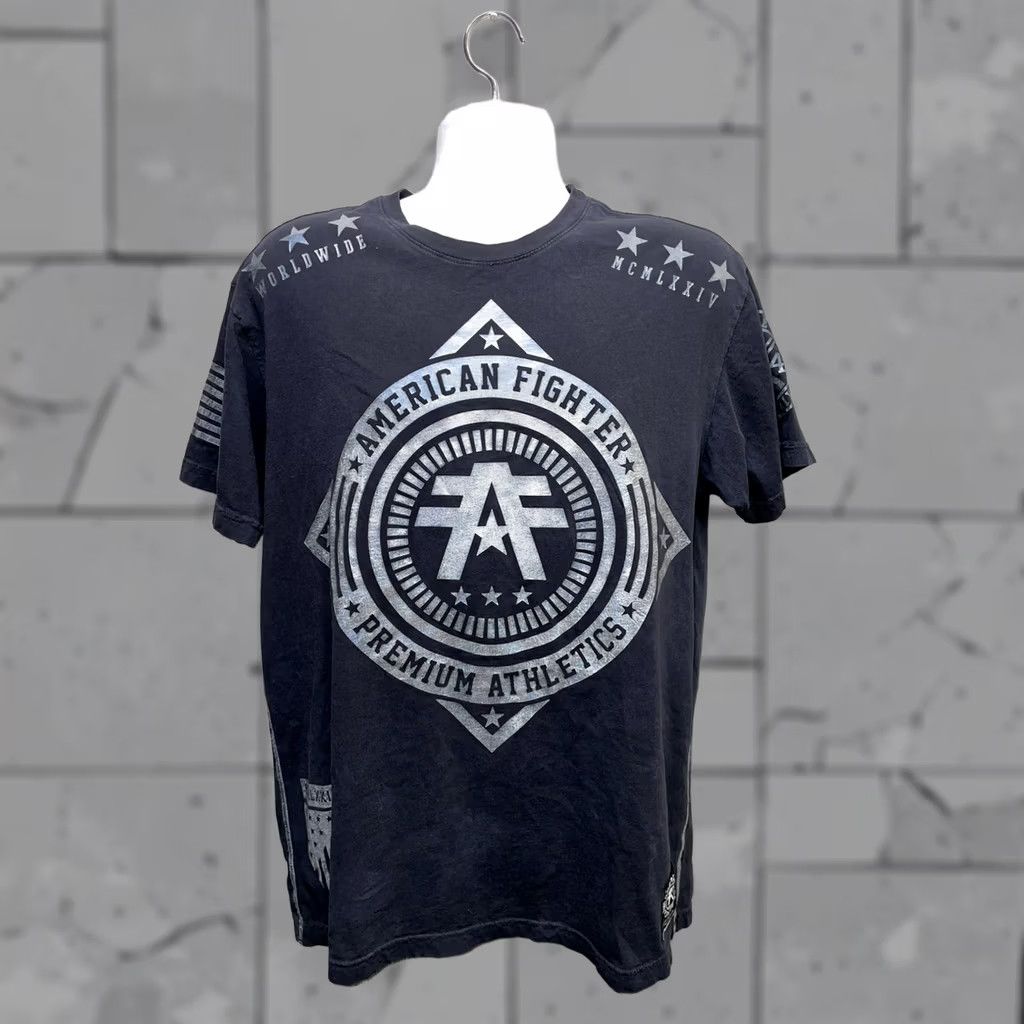 Vintage American Fighter T-Shirt Mens XL Black Size US XL / EU 56 / 4 - 1 Thumbnail