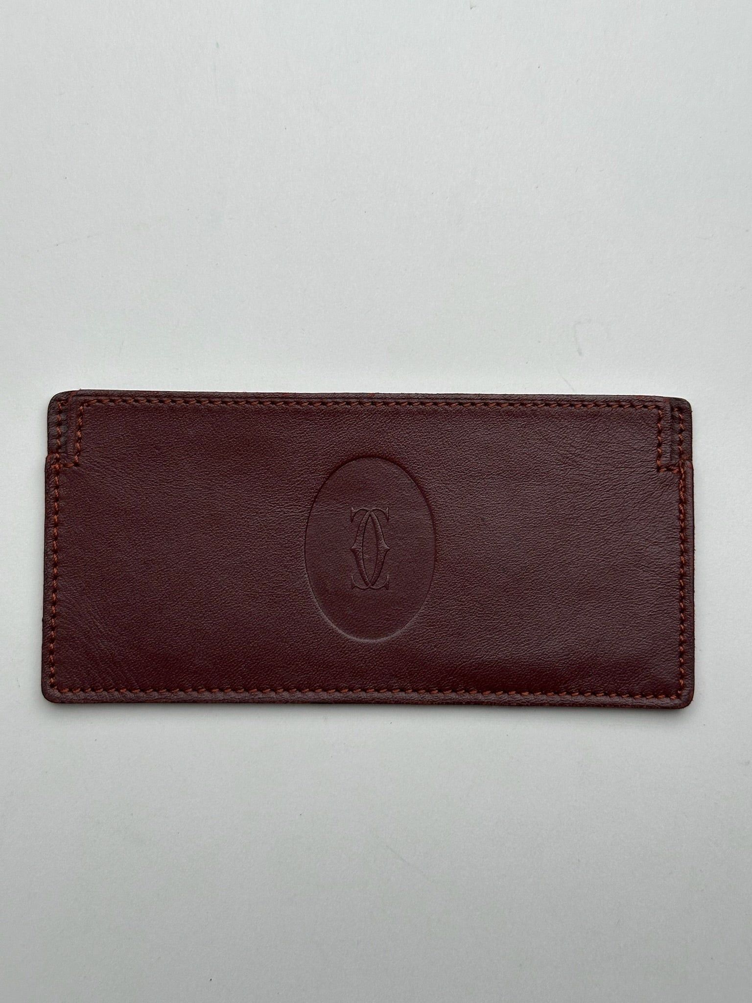 Cartier Vintage Leather ID Holder burgundy Size ONE SIZE - 1 Thumbnail