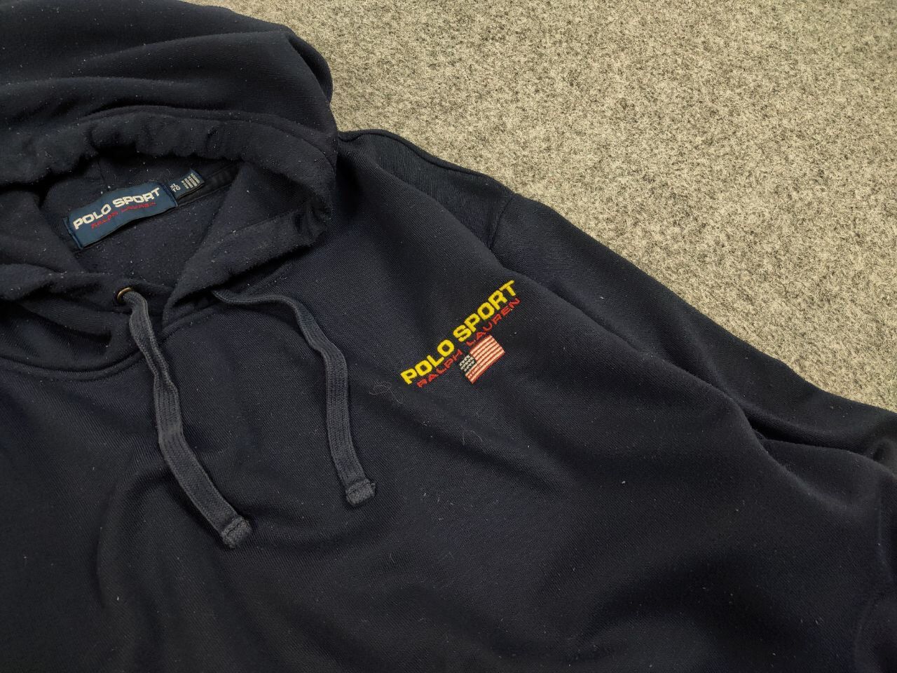 Polo Ralph Lauren Vintage 90's Polo Sport Ralph Lauren logo blue Hoodie Size US XL / EU 56 / 4 - 11 Thumbnail