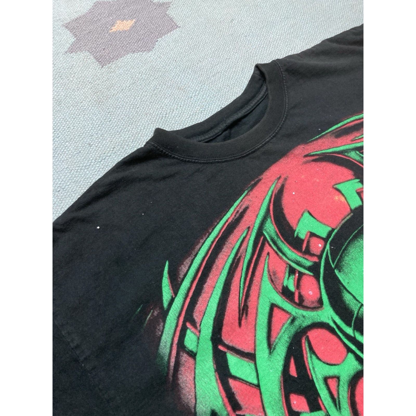 Doublet VINTAGE 90s Tribal T-Shirt Skull Tribal Grunge Black Double-Sided 2XL Men Size US XXL / EU 58 / 5 - 6 Thumbnail