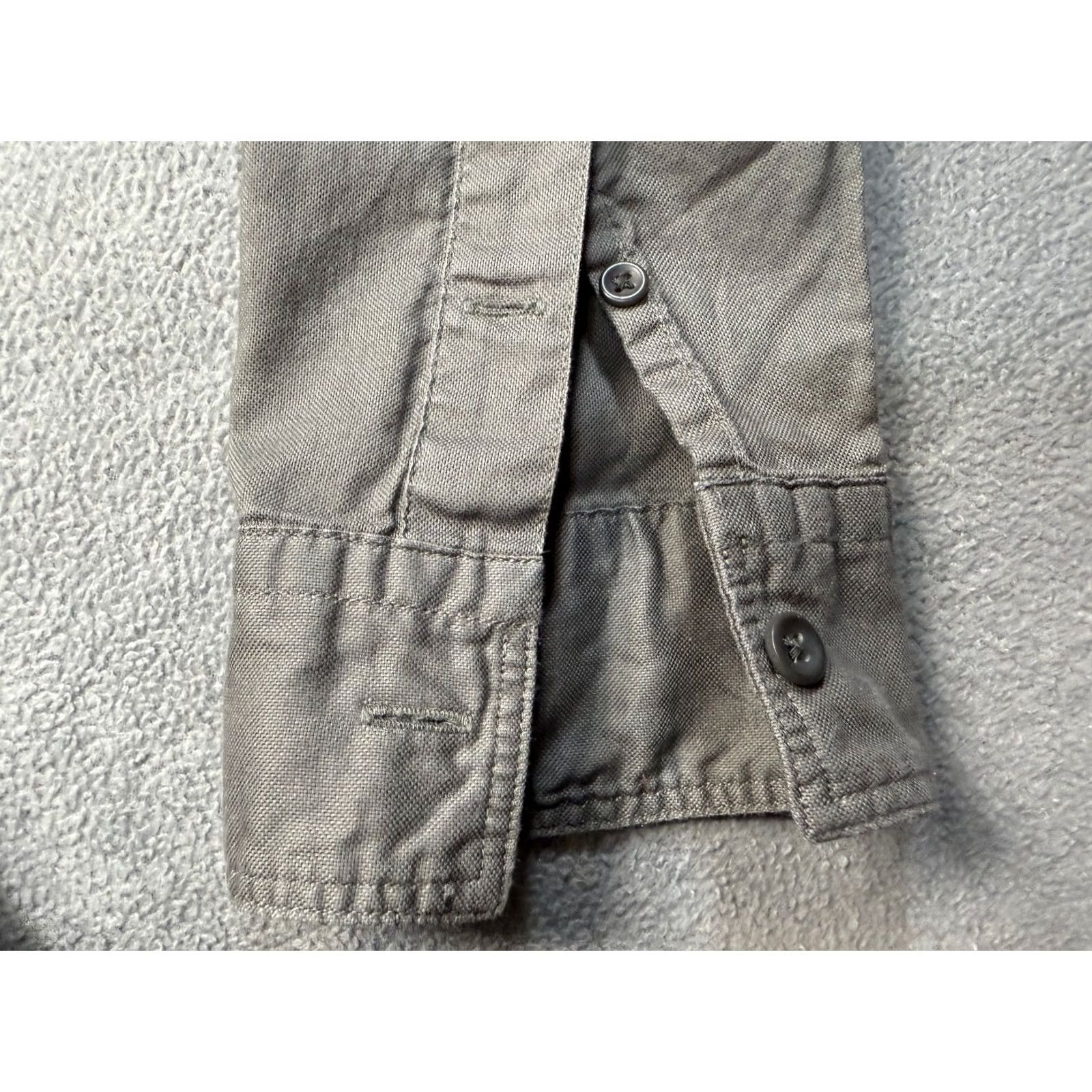Allsaints AllSaints Button-Up Shirt Mens XS Gray Long Sleeve Size US XS / EU 42 / 0 - 5 Thumbnail