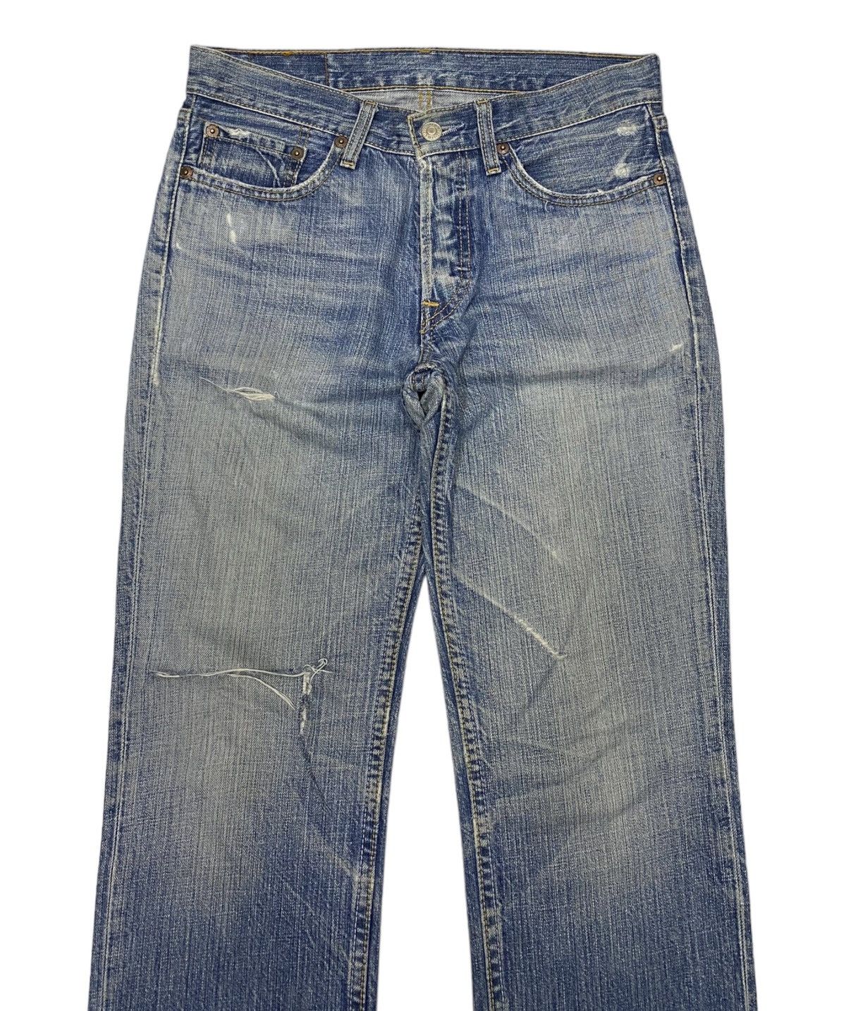 Levi's LEVIS 501 VINTAGE DISTRESSED DENIM JEANS Size 29" - 5 Thumbnail