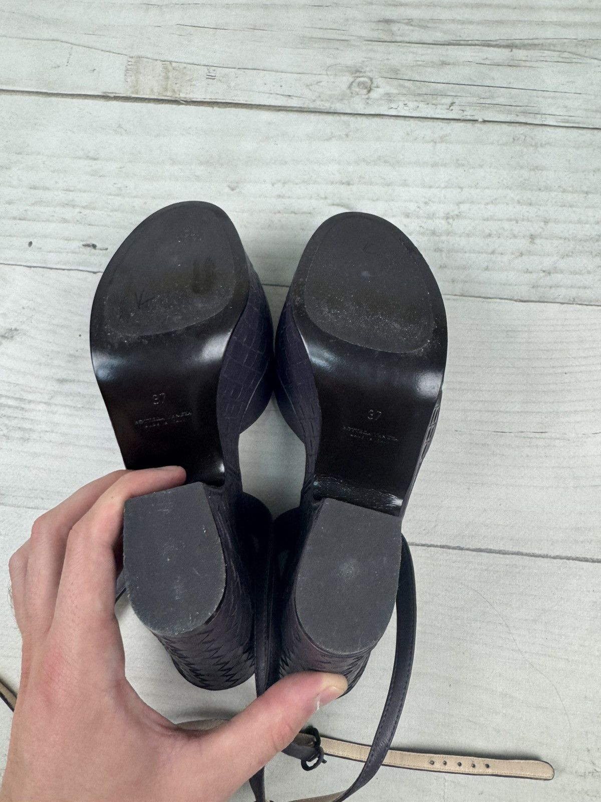 Bottega Veneta Bottega Veneta Leather Platform Sandals Size US 7 / IT 37 - 17 Thumbnail