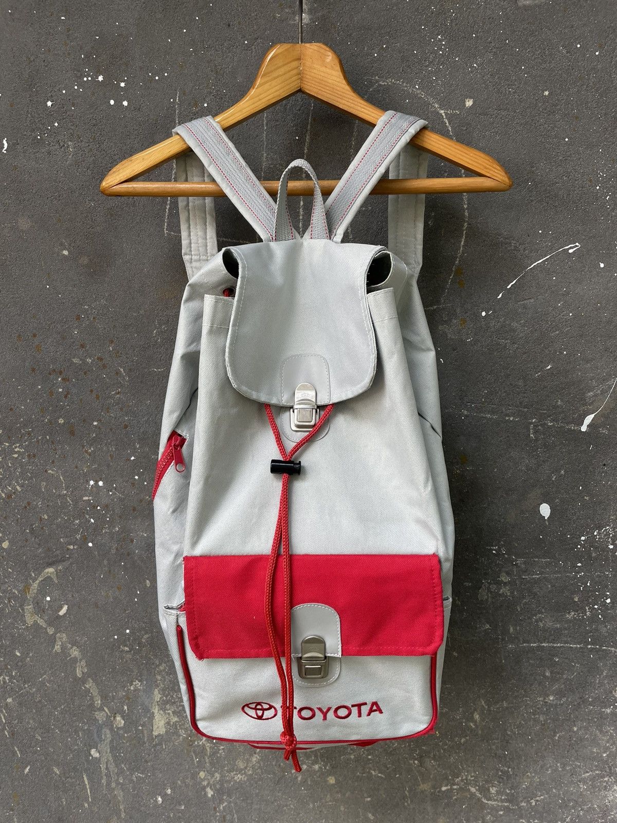 Japanese Brand × Vintage Toyota 70’s Archive Vintage Backpack Parachute Y2K Racing Size ONE SIZE - 3 Thumbnail