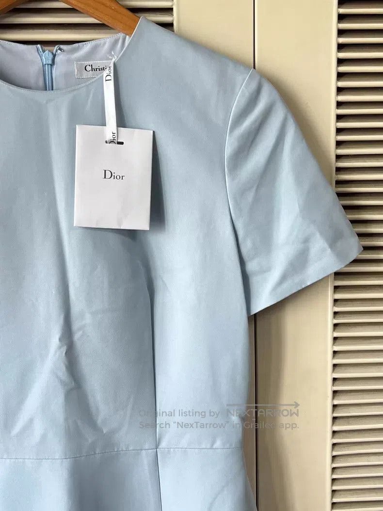 Dior Dior Light blue short-sleeved dress Size XS / US 0-2 / IT 36-38 - 4 Thumbnail