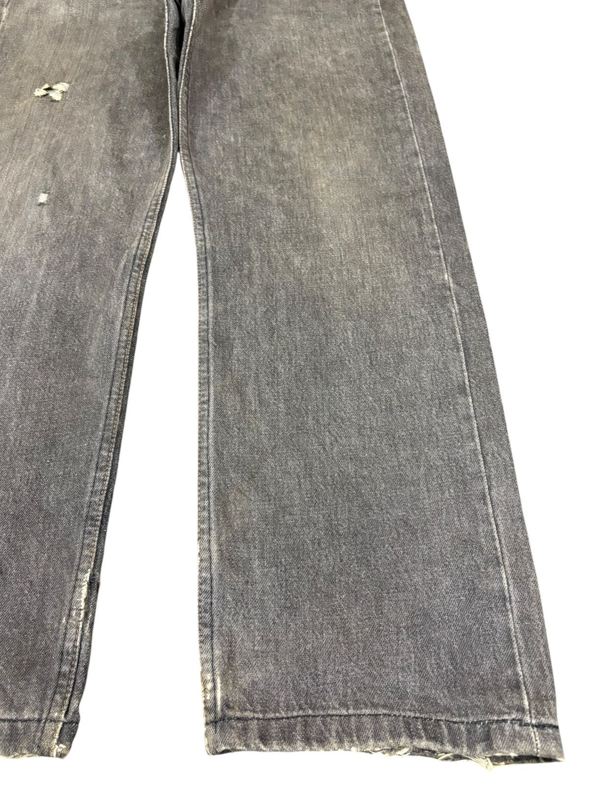 Levi's Vintage 90s Levis 501 Black Distressed Loose Jeans Size US 32 / EU 48 - 6 Thumbnail