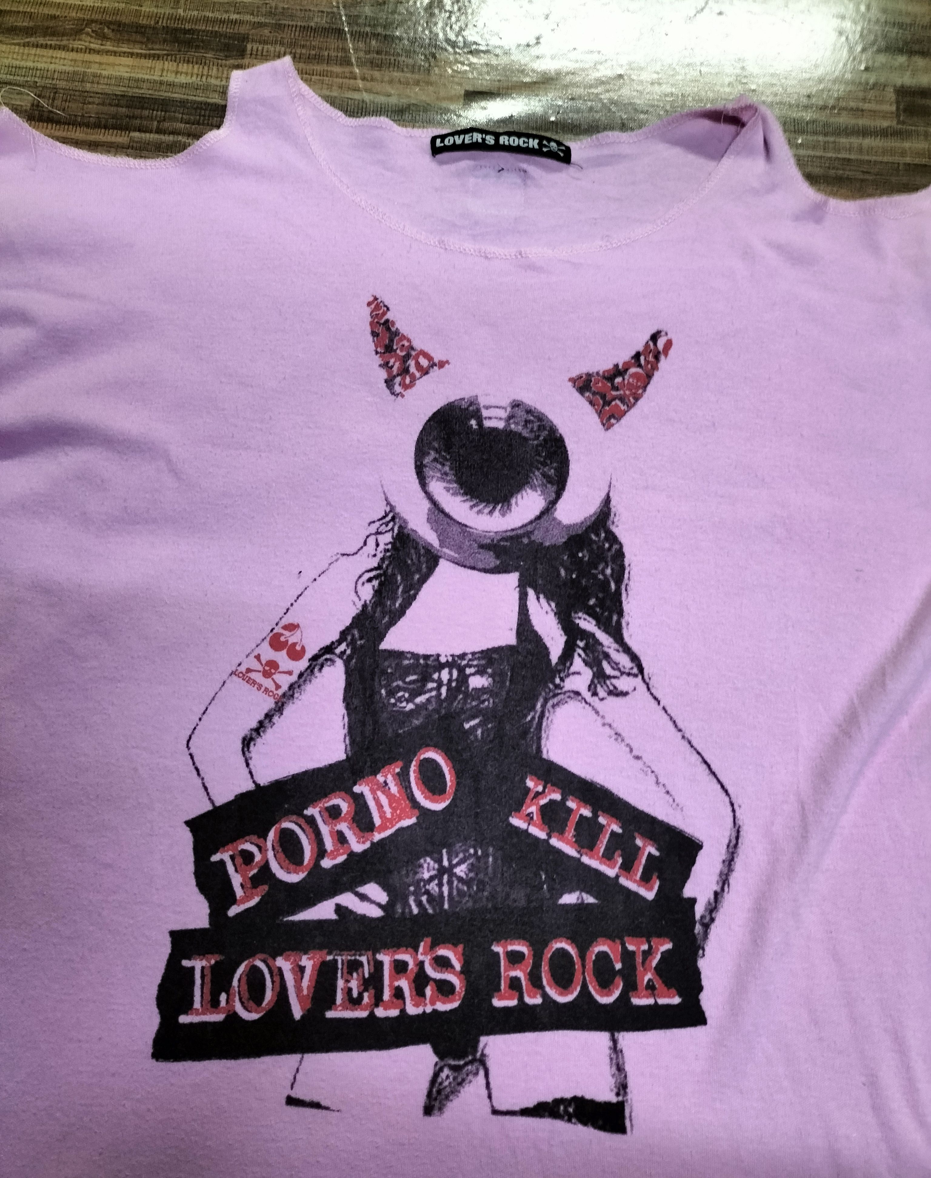 Japanese Brand porno kill lovers Rock punk tshirt harajuku styles Size ONE SIZE - 4 Thumbnail