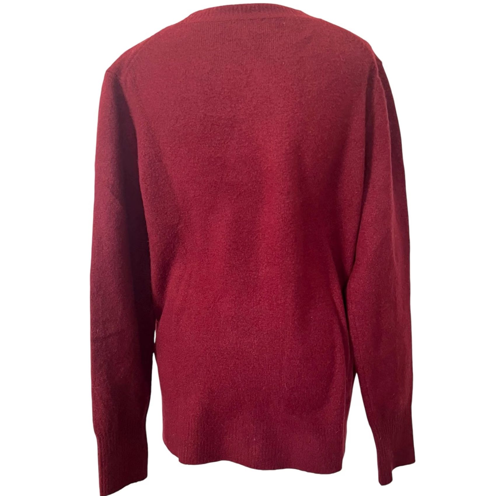 J.Crew J.Crew Factory Women’s Sweater Crewneck Dark Red Pullover Sz L Size L / US 10 / IT 46 - 4 Thumbnail