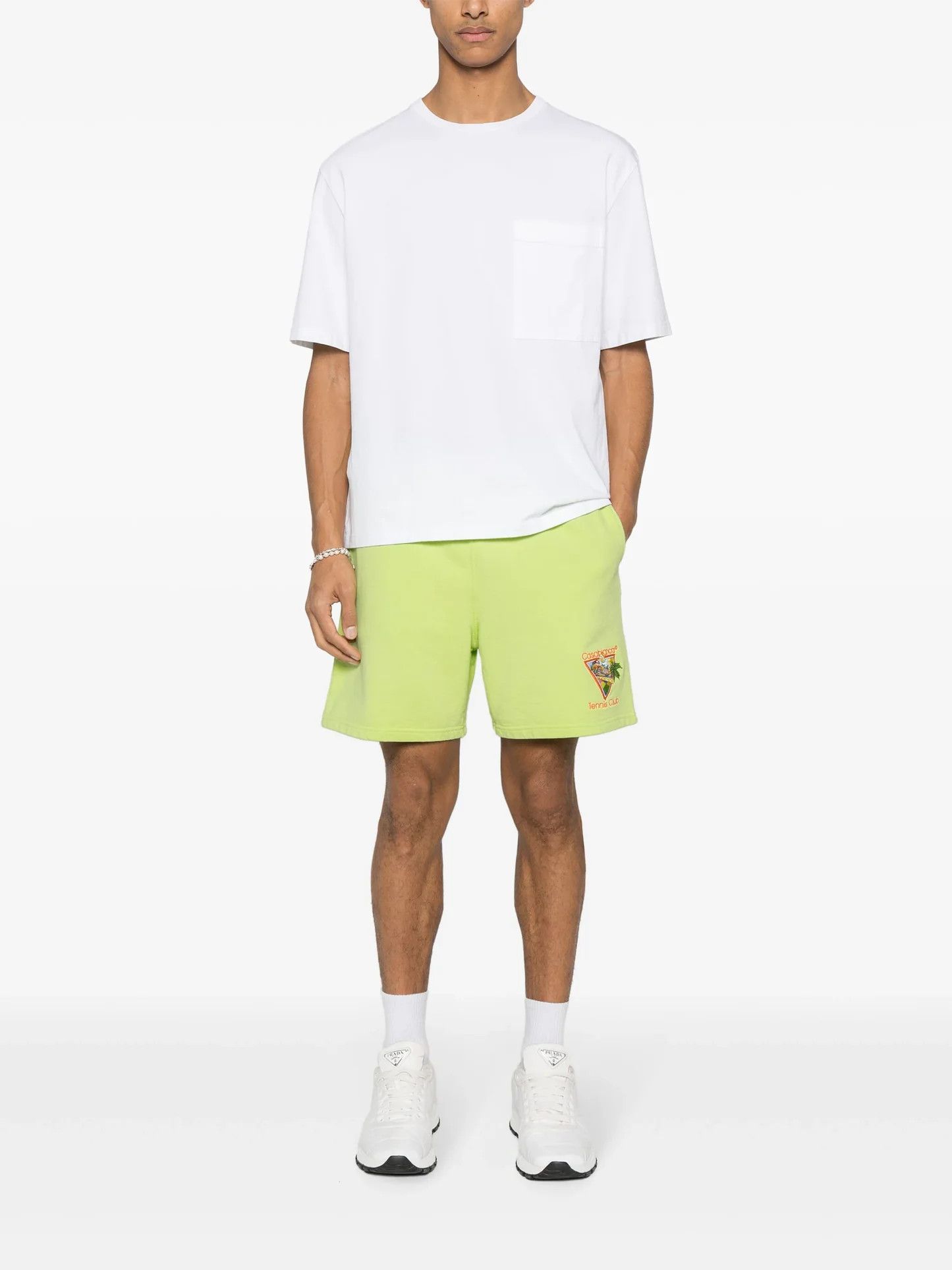 Casablanca o1mle0326 Embroidered Sweatshort Afro Cubsim Tennis Club Size US 38 / EU 54 - 2 Thumbnail