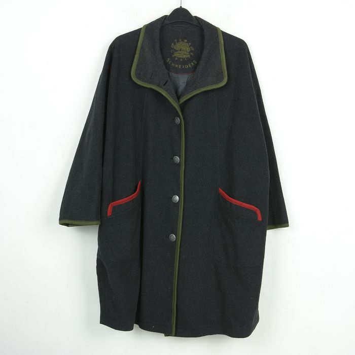 Schneider Paloma XL Wool Coat Overcoat Trachten Jacket Button Up Jager