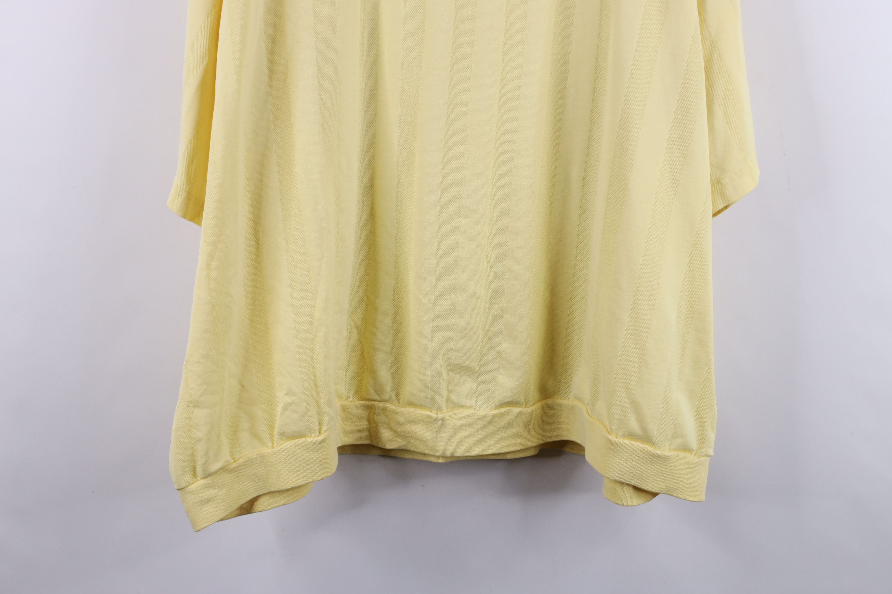 Vintage Vintage 90s Streetwear Knit Pullover Polo Shirt Yellow Size US XXL / EU 58 / 5 - 15 Thumbnail