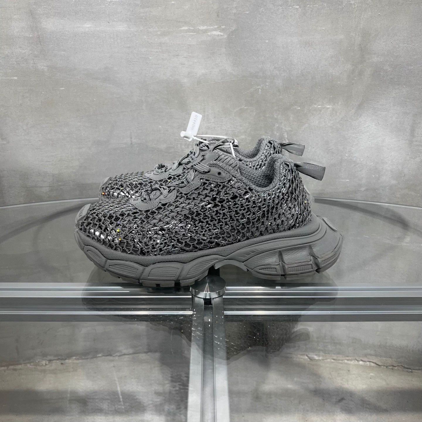 Balenciaga Balenciaga Crystal Dad Sneakers Gray 37 New Worn Once Size US 6 / IT 36 - 3 Thumbnail