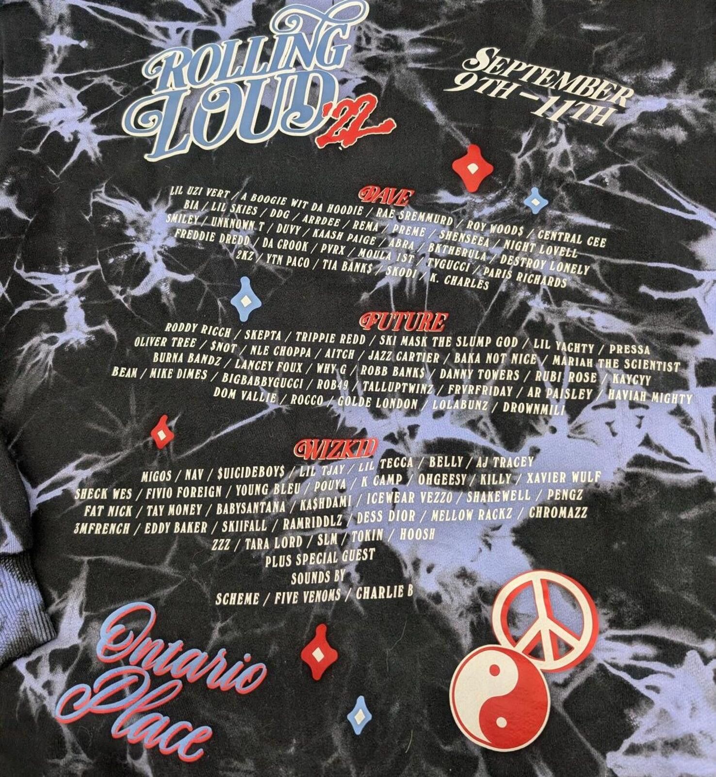 Rolling Loud 2022 Rolling Loud Toronto Ontario Blue and Black Hoodie Size US L / EU 52-54 / 3 - 4 Thumbnail