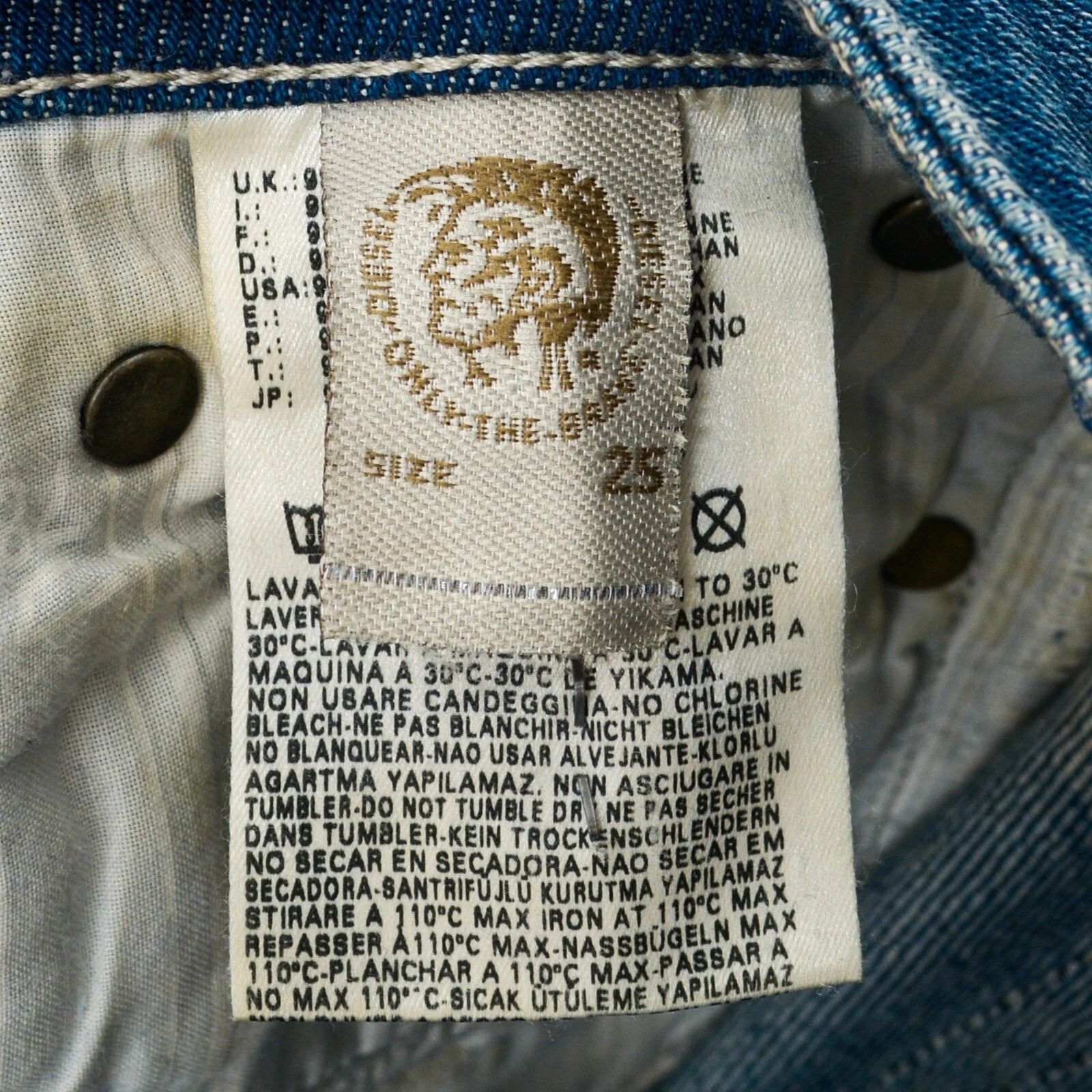 Diesel Industry Ronhary Women W25 L32 Straight Jeans Trousers Denim Size 25" / US 0 / IT 36 - 2 Thumbnail