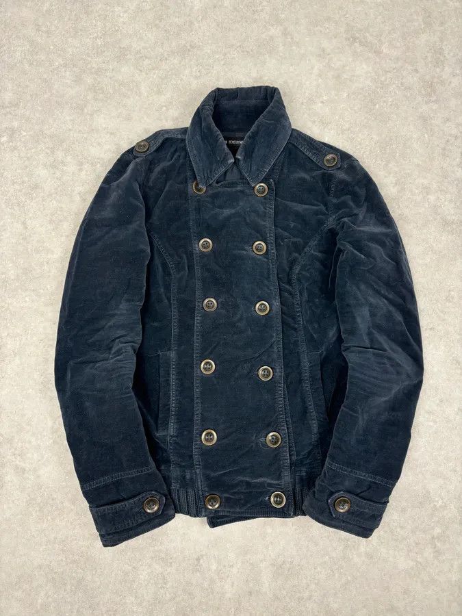 Ann Demeulemeester Ann Demeulemeester Cropped Double Breasted Navy Jacket Size S / US 4 / IT 40 - 1 Thumbnail