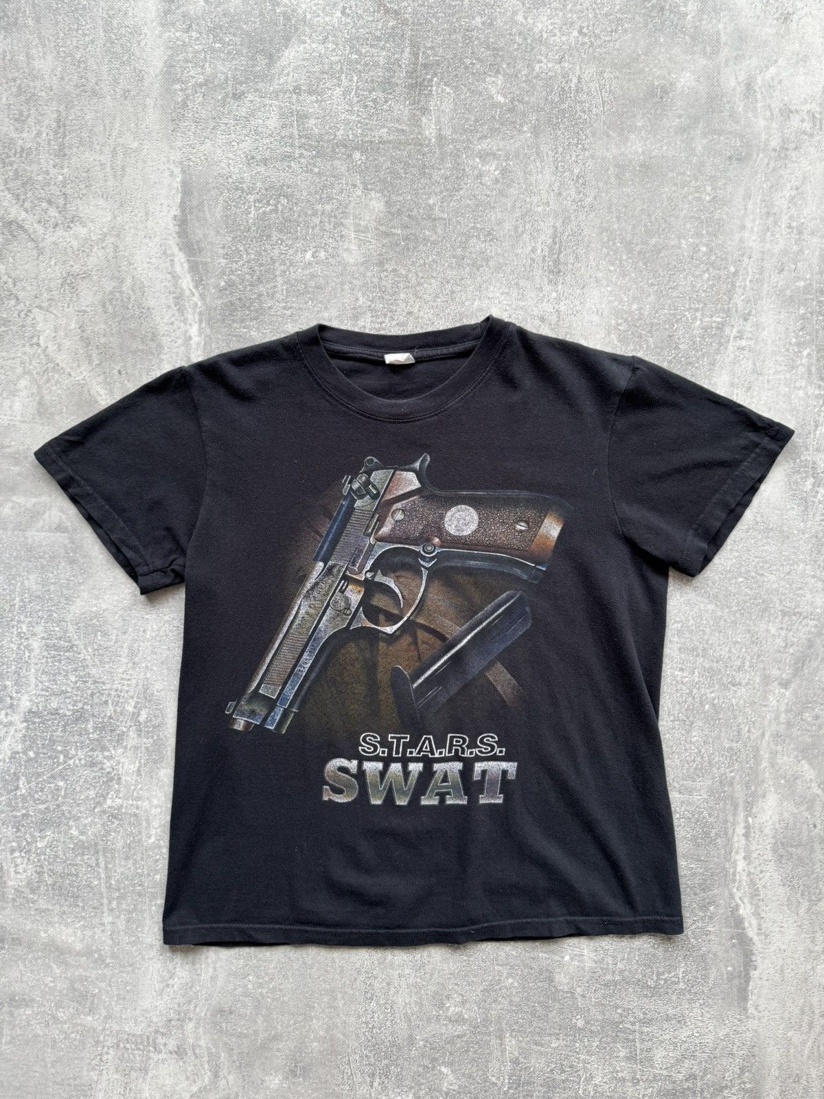 Vintage Vintage SWAT S.T.A.R.S Tee Y2K FTP Terror Style Trashed Size US M / EU 48-50 / 2 - 2 Thumbnail