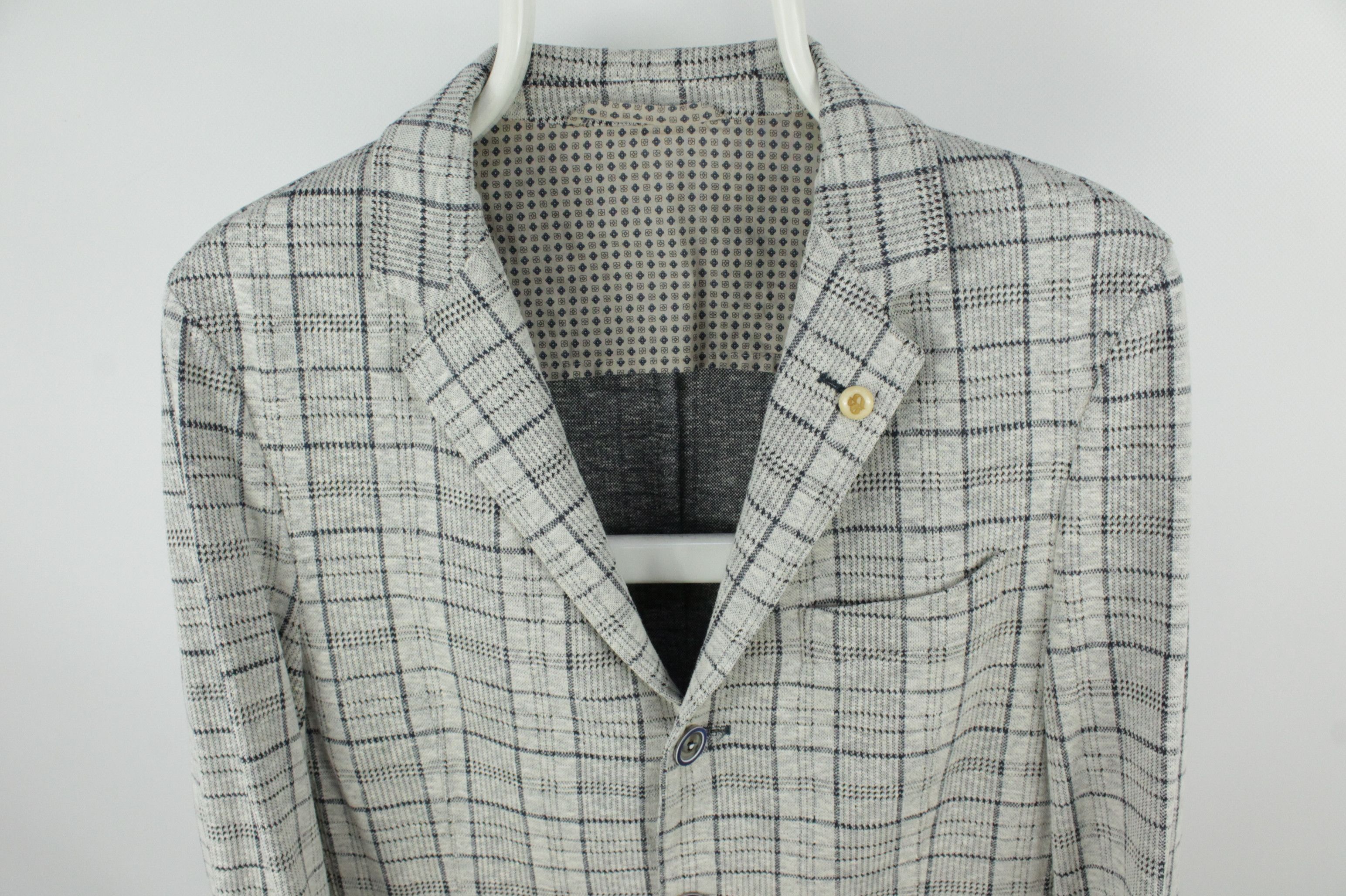 Other Breco's 1975 Check Cotton Blend Slim Fit Sport Coat Blazer Size US M / EU 48-50 / 2 - 2 Thumbnail