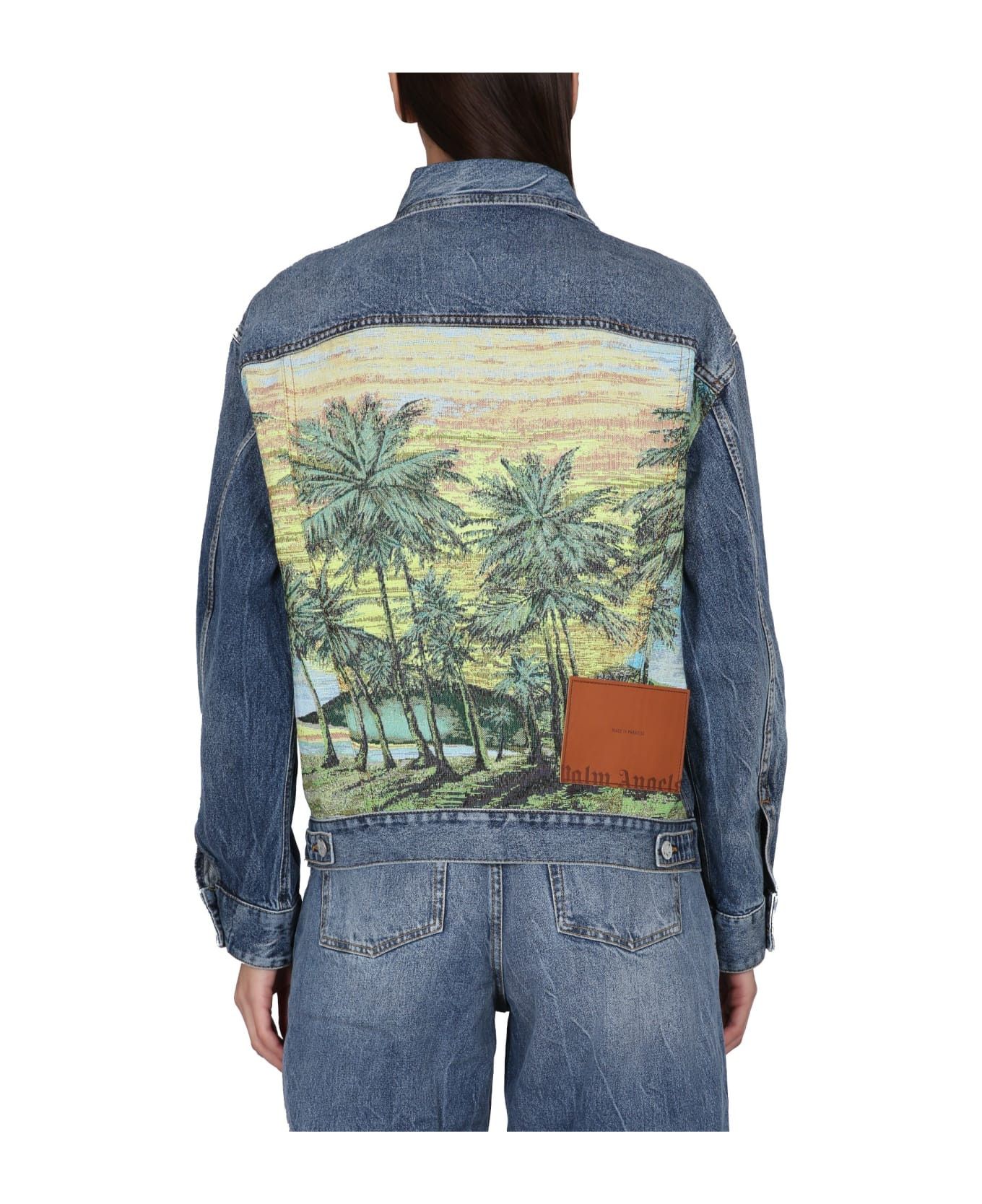 Palm Angels o1y1125 Denim Jacket in Blue Size S / US 4 / IT 40 - 2 Thumbnail
