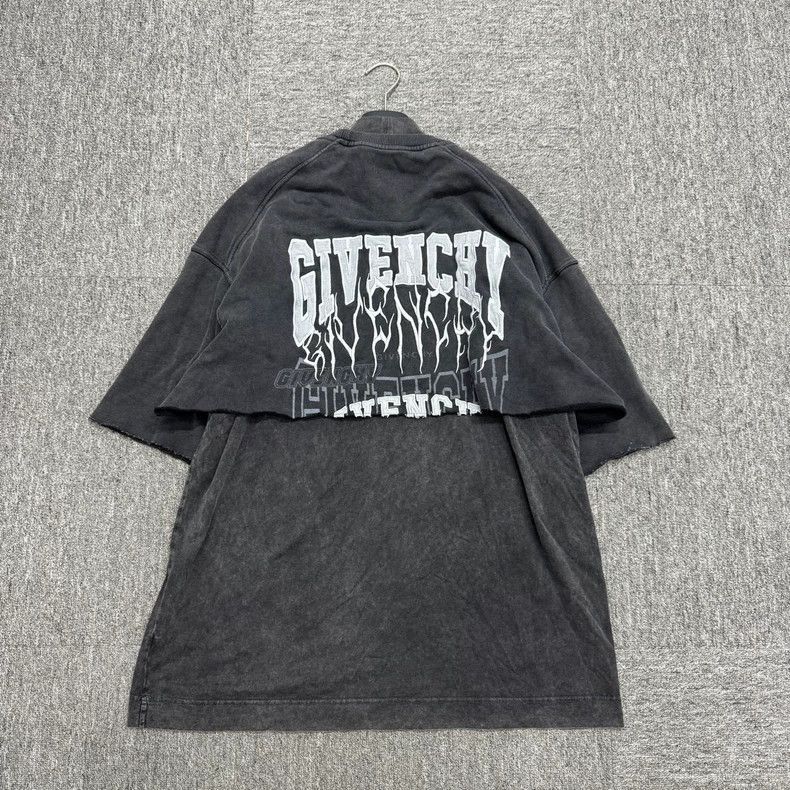 Givenchy Givenchy Givenchy Vintage Wash Twolayer Short Sleeve Shirt Size US L / EU 52-54 / 3 - 2 Thumbnail