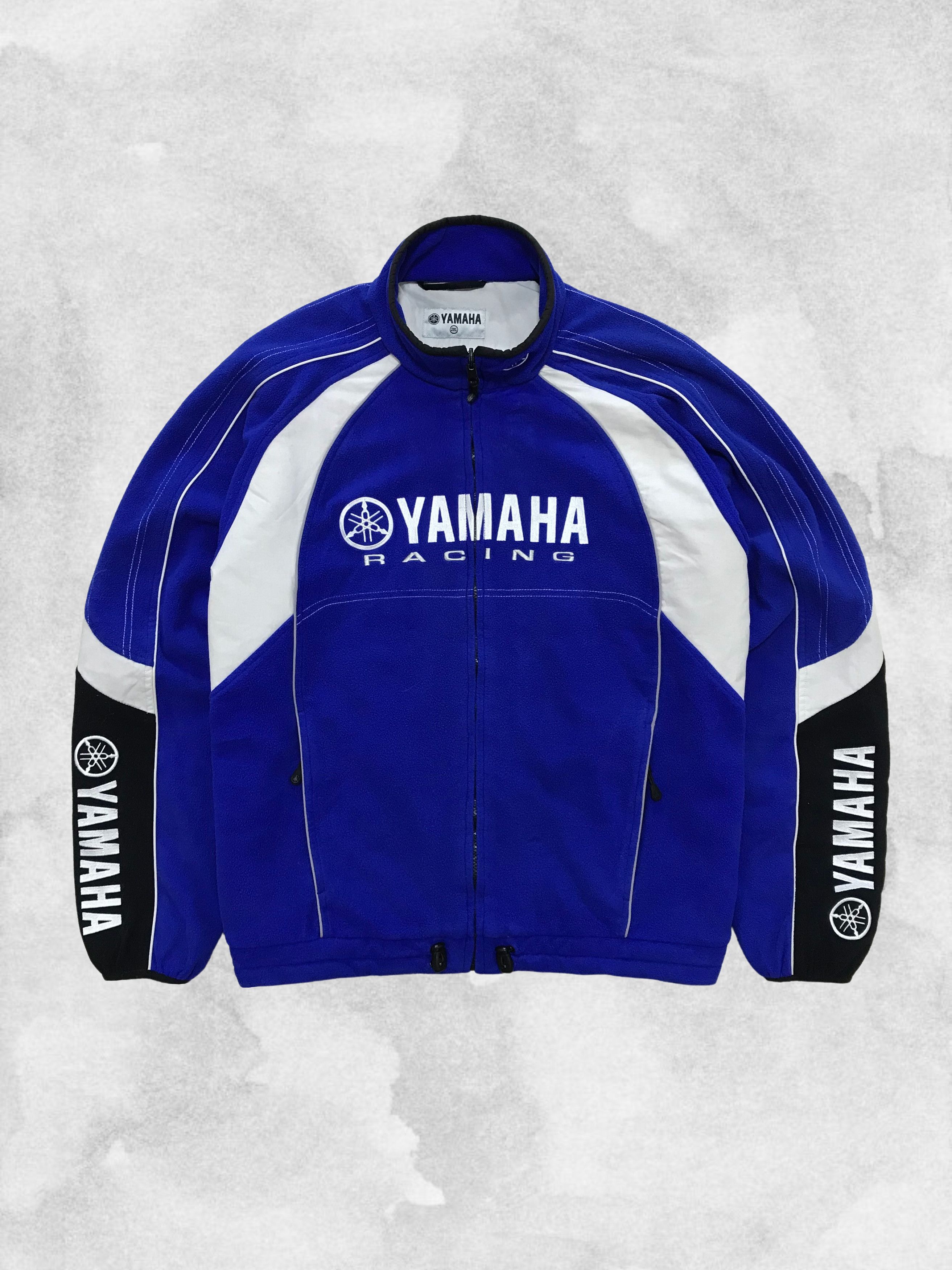 YAMAHA Vintage Jacket Zip Fleece Racing Motorcycle 90s Rare