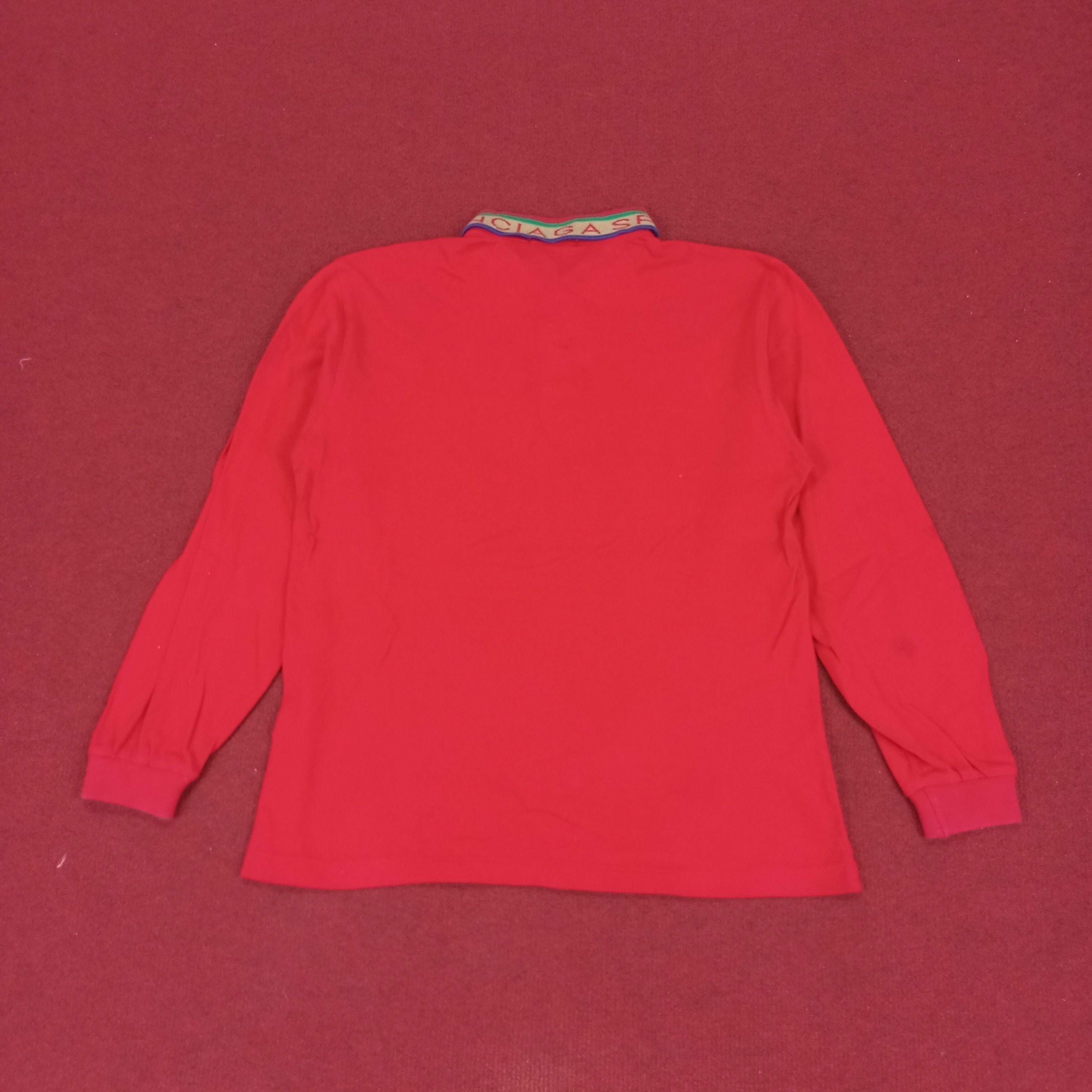 Balenciaga × Vintage Balenciaga Sports Spellout Collar Design Polos Size US S / EU 44-46 / 1 - 3 Thumbnail