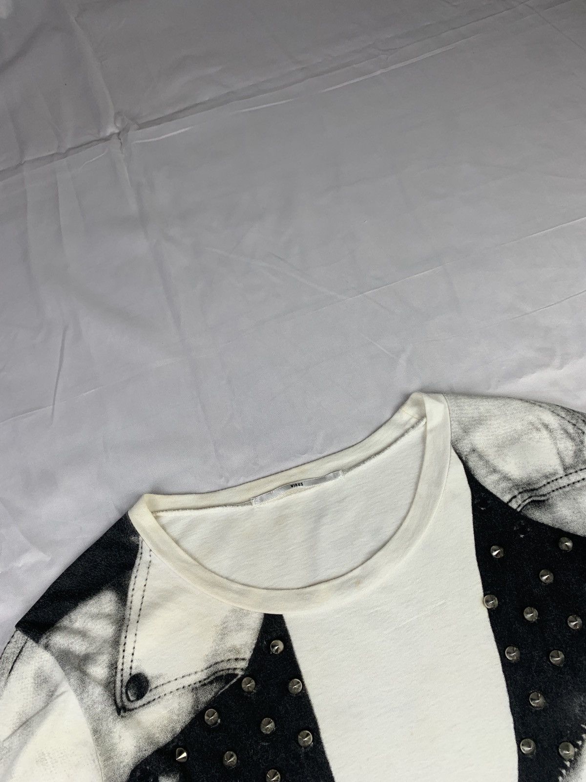 Japanese Brand Virus Japan Trompe I'oeil-ish Studded Spike Longsleeve Tee Size US M / EU 48-50 / 2 - 6 Thumbnail