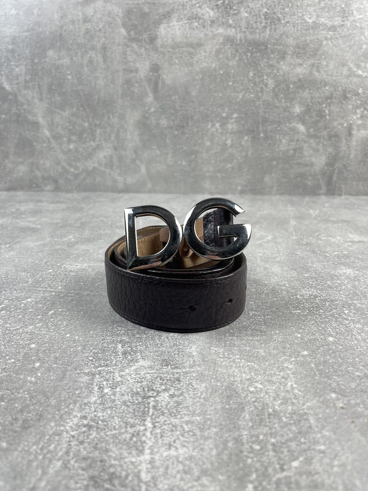 Dolce & Gabbana × Vintage Dolce Gabbana Brown Leather Luxury Celebrity DsG Logo Belt Size ONE SIZE - 1 Thumbnail
