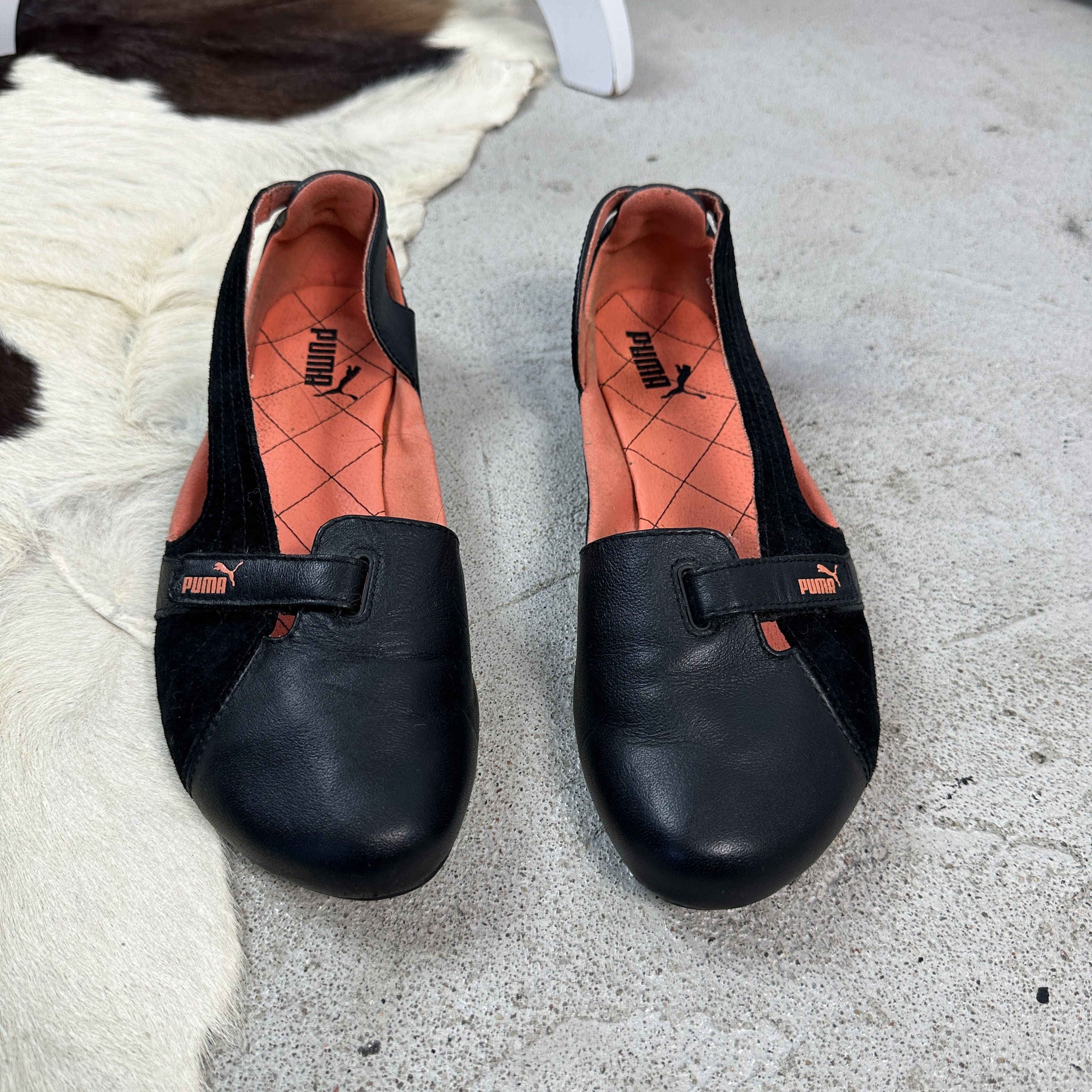 Puma × Vintage Vintage Y2K Avant Garde Puma 00s Leather Ballerina Shoes Size US 9 / IT 39 - 2 Thumbnail