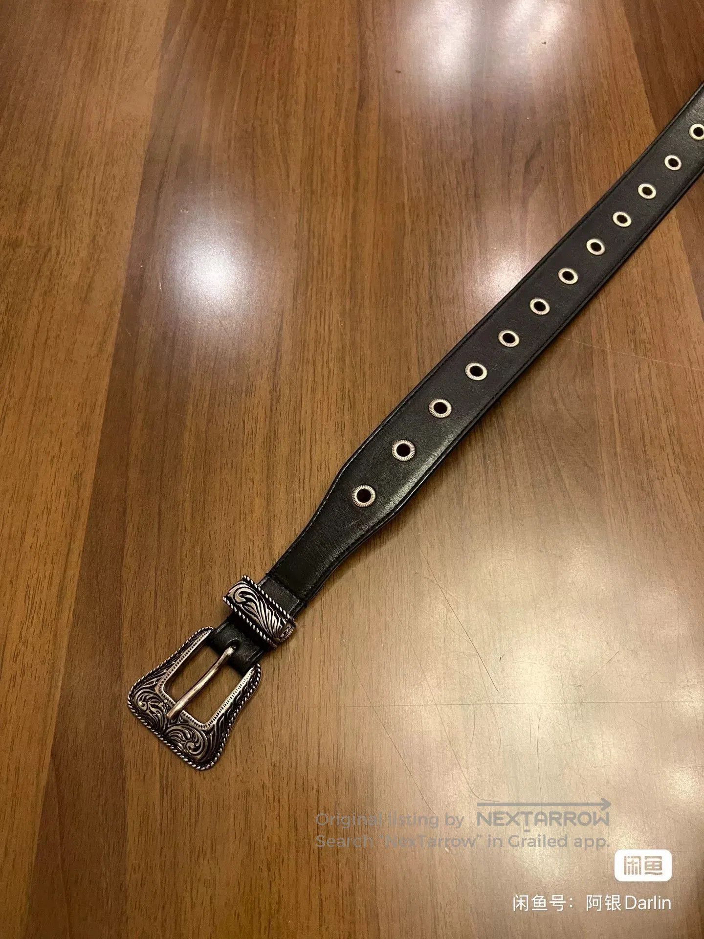 Saint Laurent Paris saint laurent decorative narrow leather belt. Size ONE SIZE - 2 Thumbnail