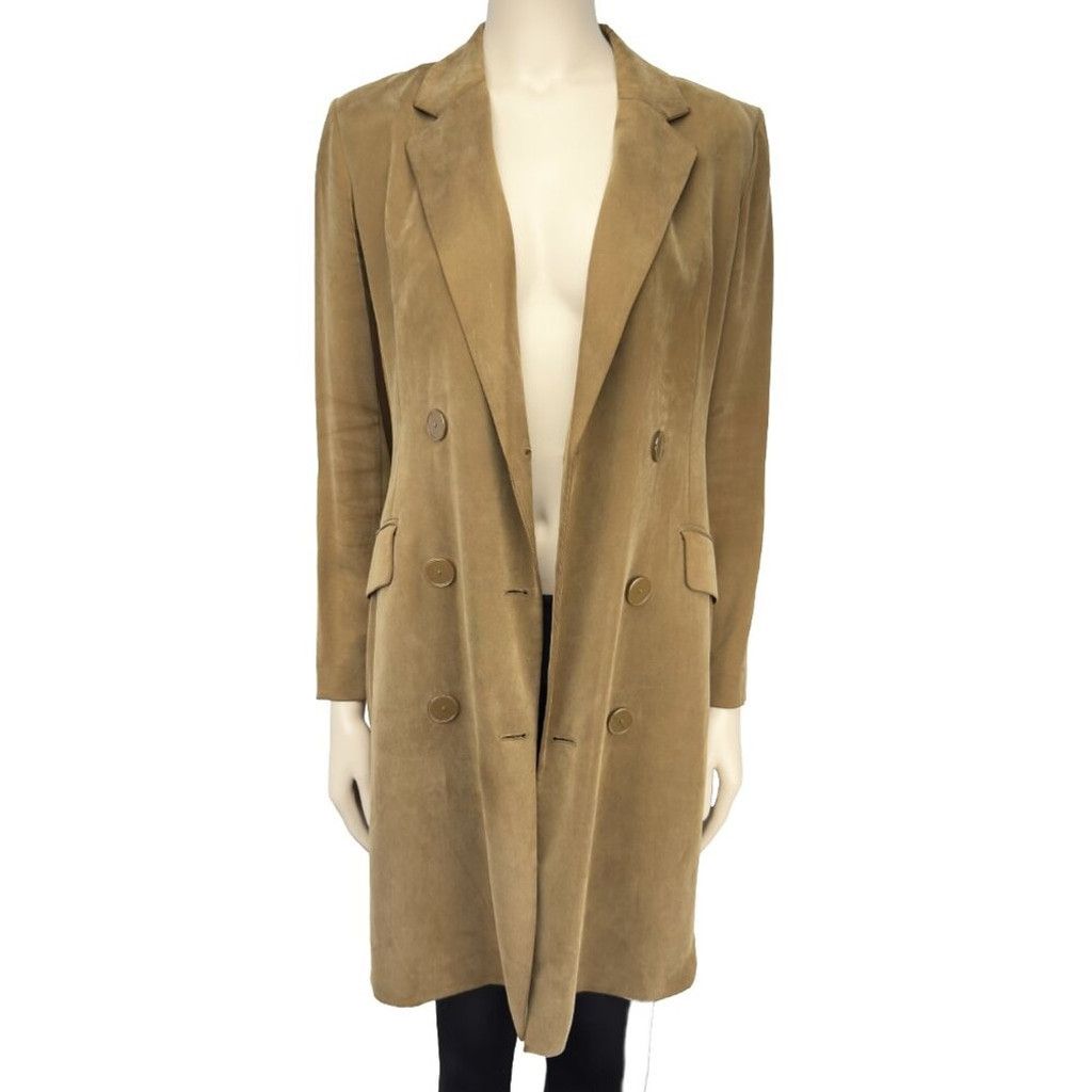Massimo Dutti MASSIMO DUTTI Blazer Dress / Trench Coat Tan Belted Fall 6 Size M / US 6-8 / IT 42-44 - 6 Thumbnail