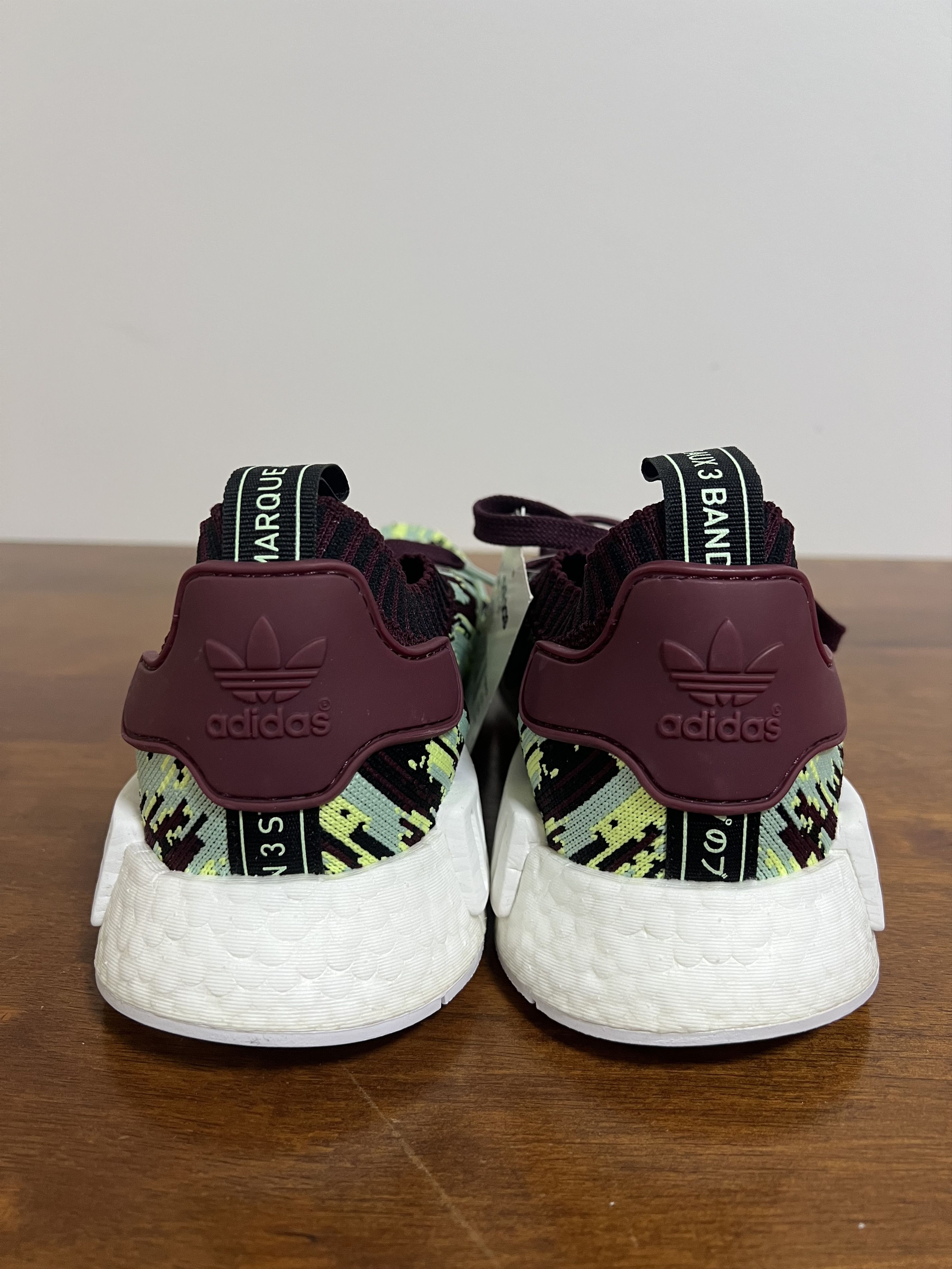 Adidas × Sneakersnstuff 💚 2018 Sneakersnstuff x Adidas NMD R1 Datamosh 2.0 Maroon Size US 10 / EU 43 - 9 Thumbnail